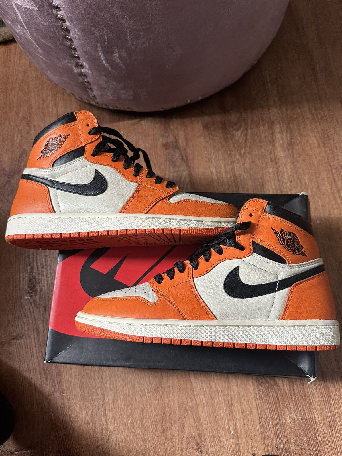 image of Nike Reverse Shattered Backboards Size 8.5 Shoes in Orange, Men's