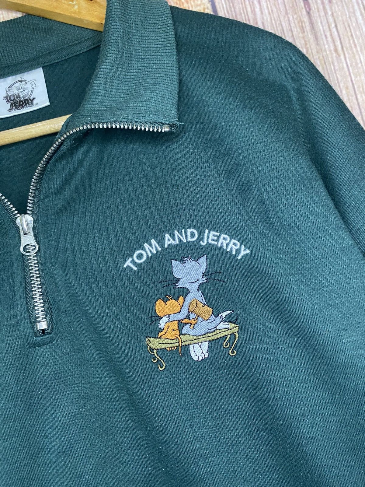Japanese Brand Tom & Jerry Sweatshirt Half-Zipper Size US L / EU 52-54 / 3 - 4 Thumbnail