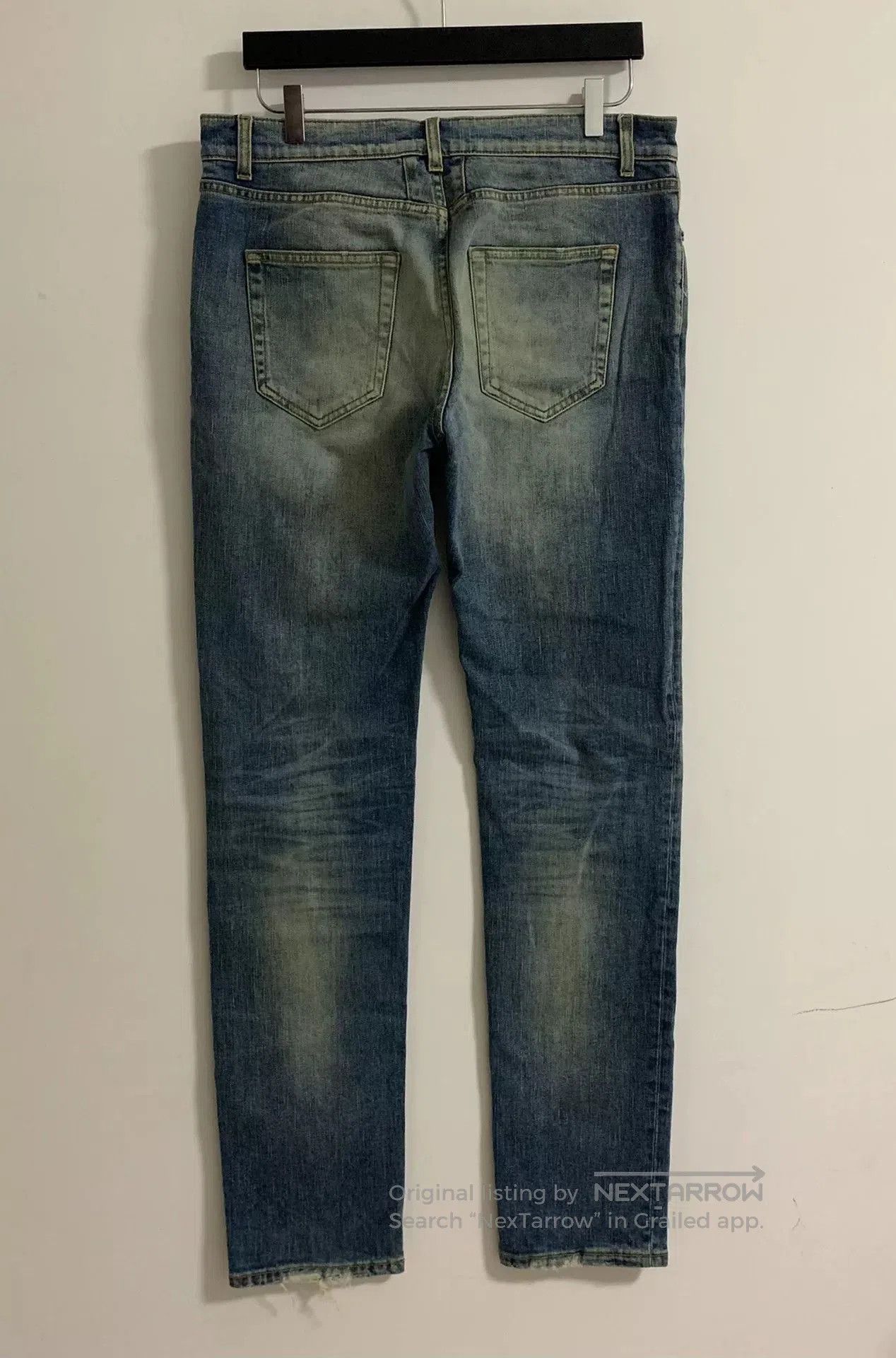 Saint Laurent Paris Saint Laurent Blue Distressed Denim Pants. Size US 32 / EU 48 - 2 Thumbnail
