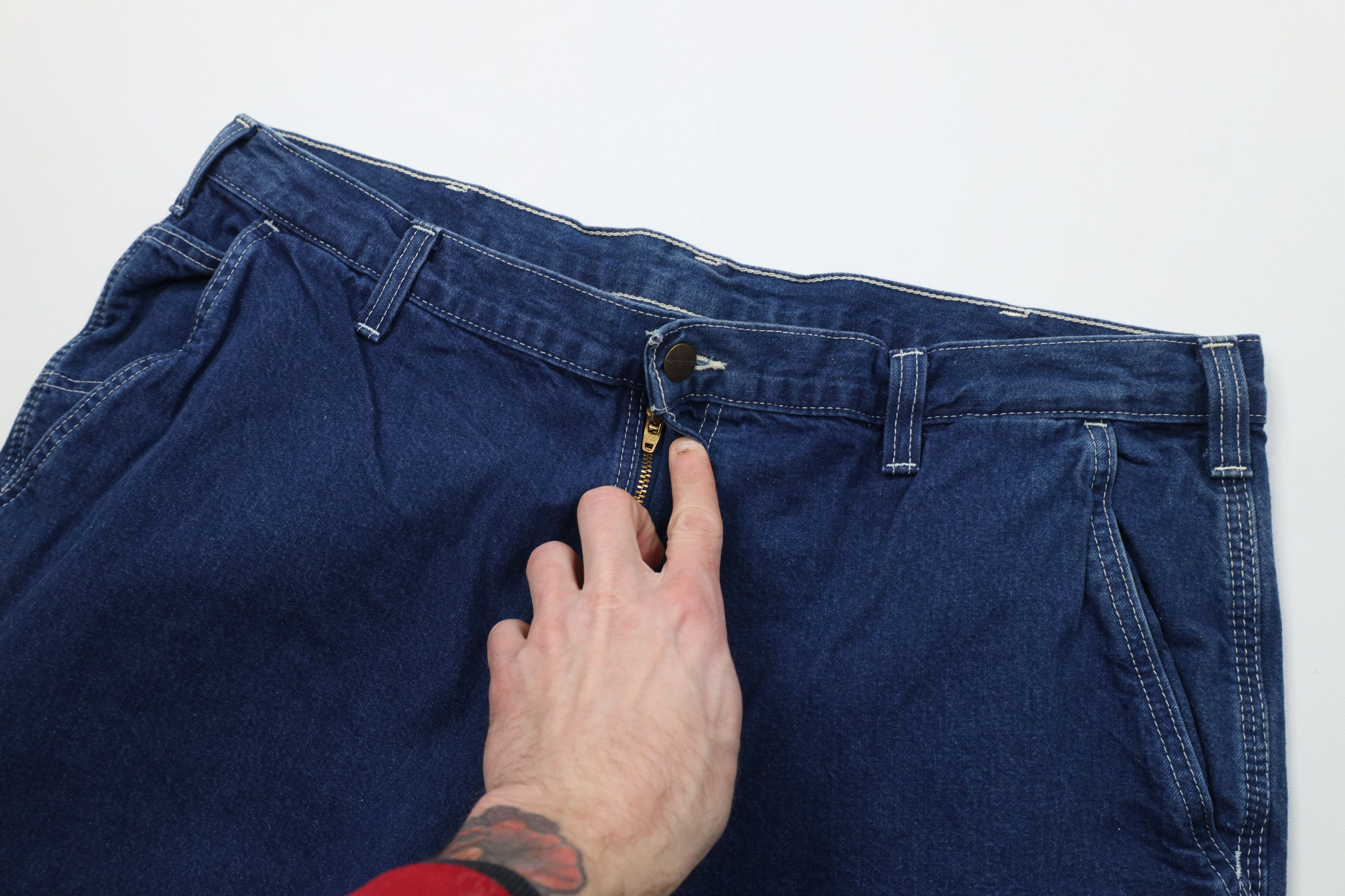Carhartt Vintage Y2K Carhartt Wide Leg Dungaree Denim Jeans Cotton Size US 38 / EU 54 - 7 Thumbnail