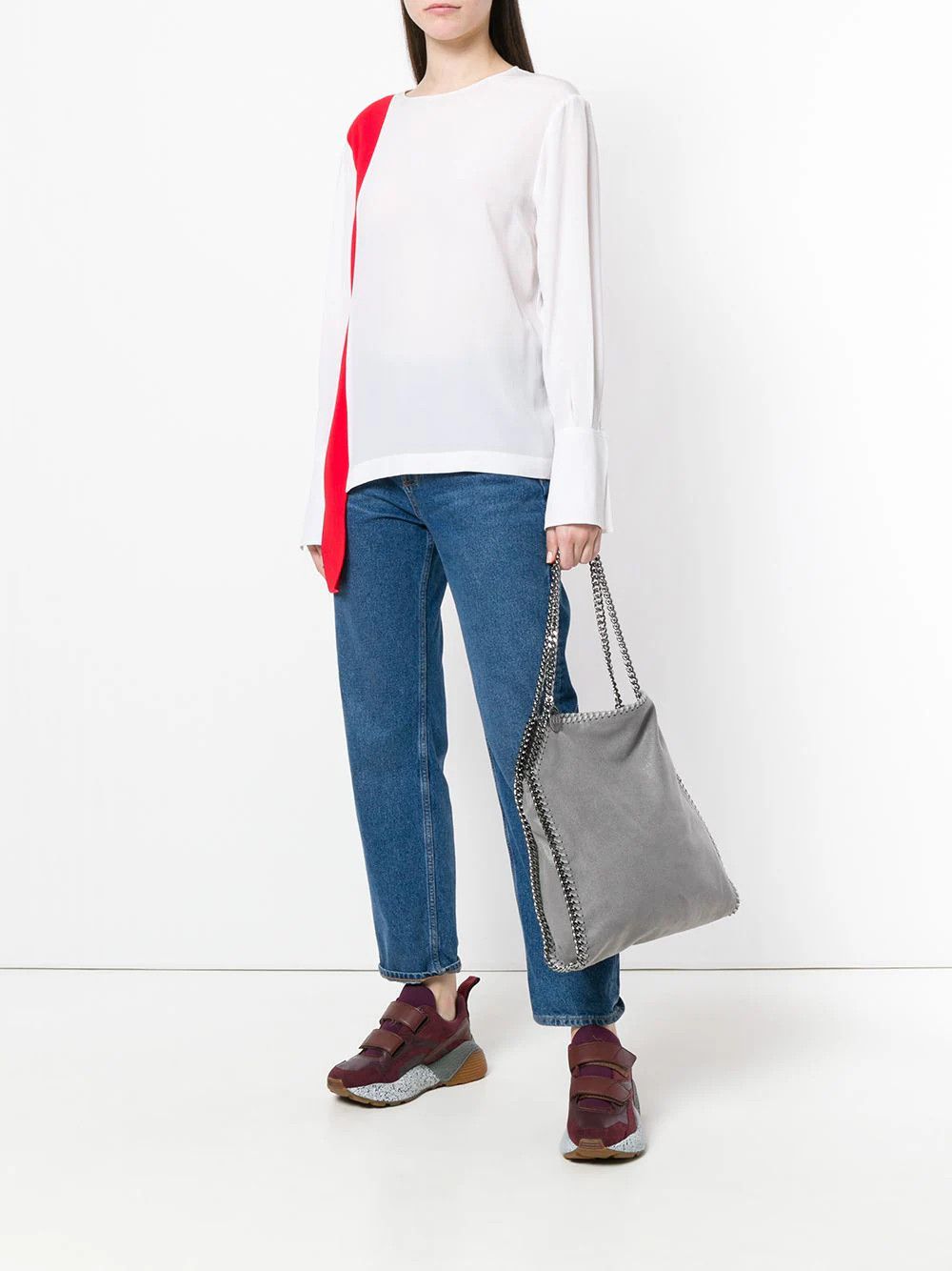 Stella McCartney o1s22i1n1024 Size: OS / Falabella 3 Chain Tote Bag in Grey Size ONE SIZE - 2 Thumbnail