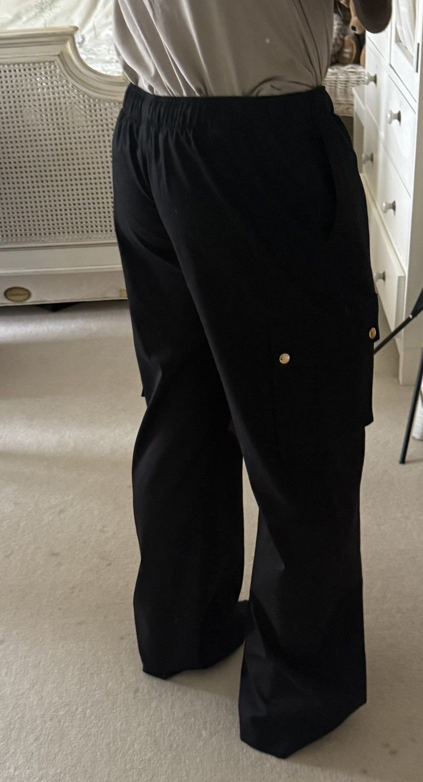 Celine SS24 Celine black cargo trousers pants Hedi Slimane 48 50 Size US 32 / EU 48 - 10 Thumbnail