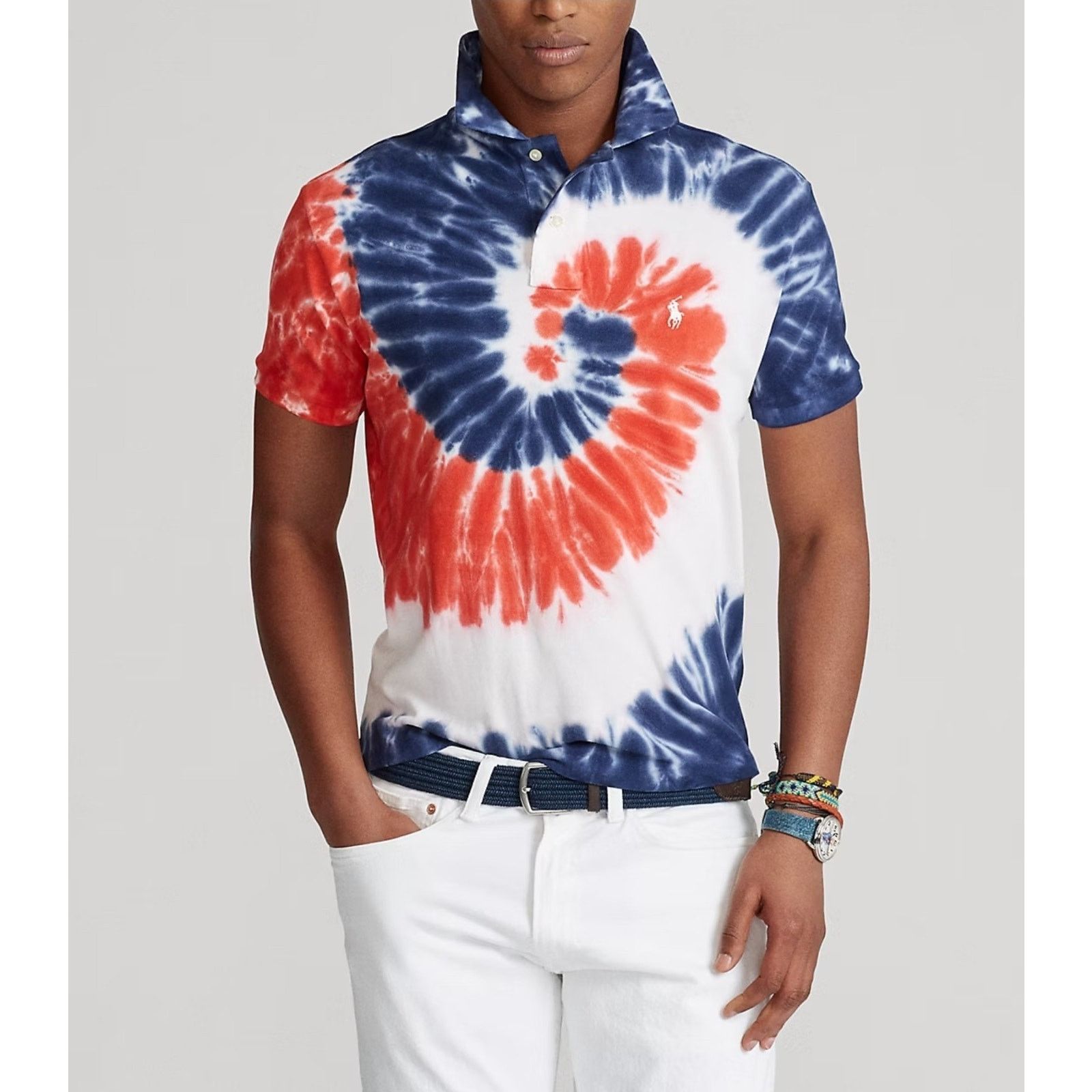 Polo Ralph Lauren NWT Polo Ralph Lauren B&T Americana Tie Dye Cotton Polo 1XB Size US XL / EU 56 / 4 - 3 Thumbnail