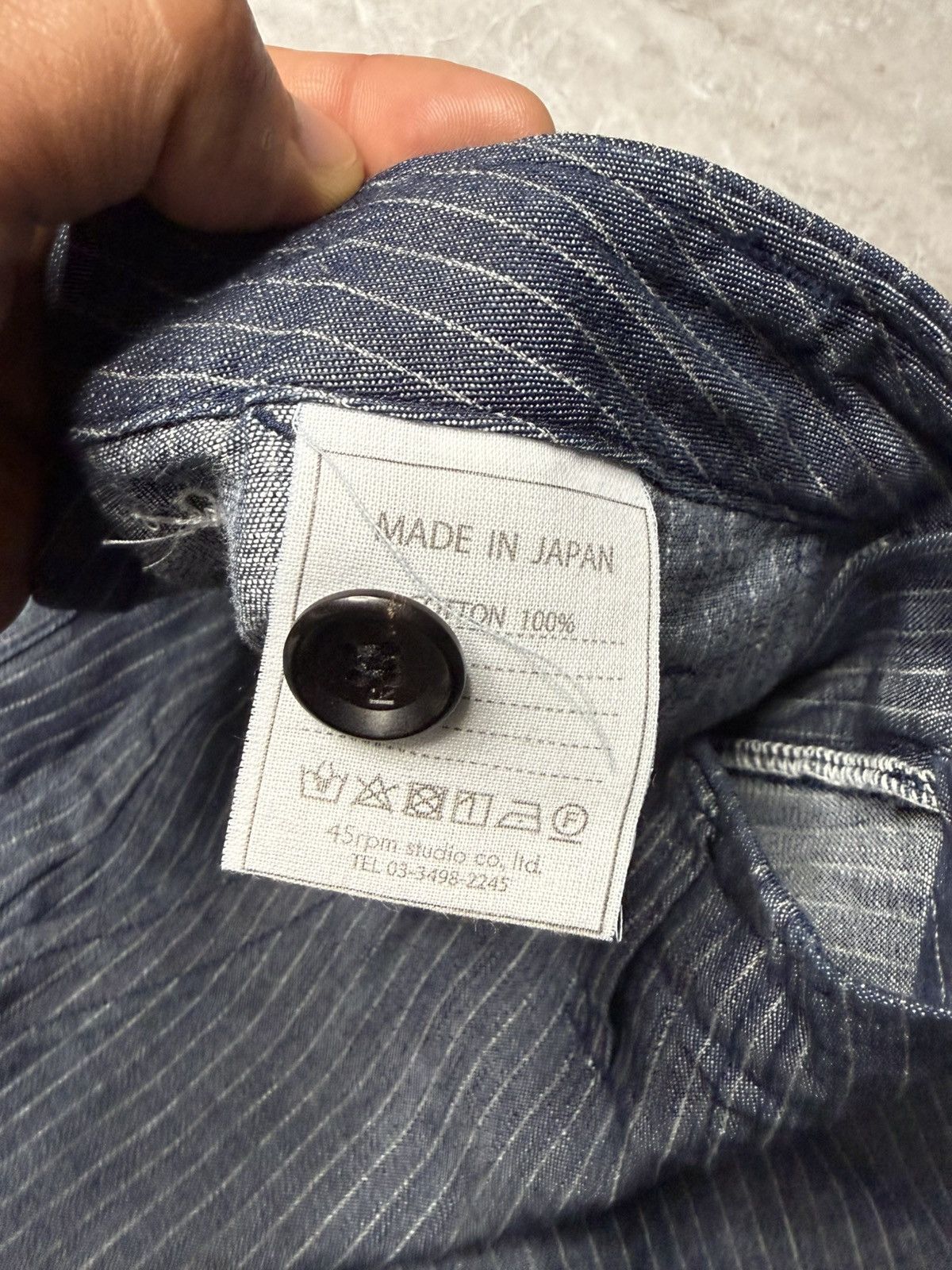 45rpm 45RPM Pinstripe Indigo Jacket & Pants Set Size US 31 - 16 Thumbnail