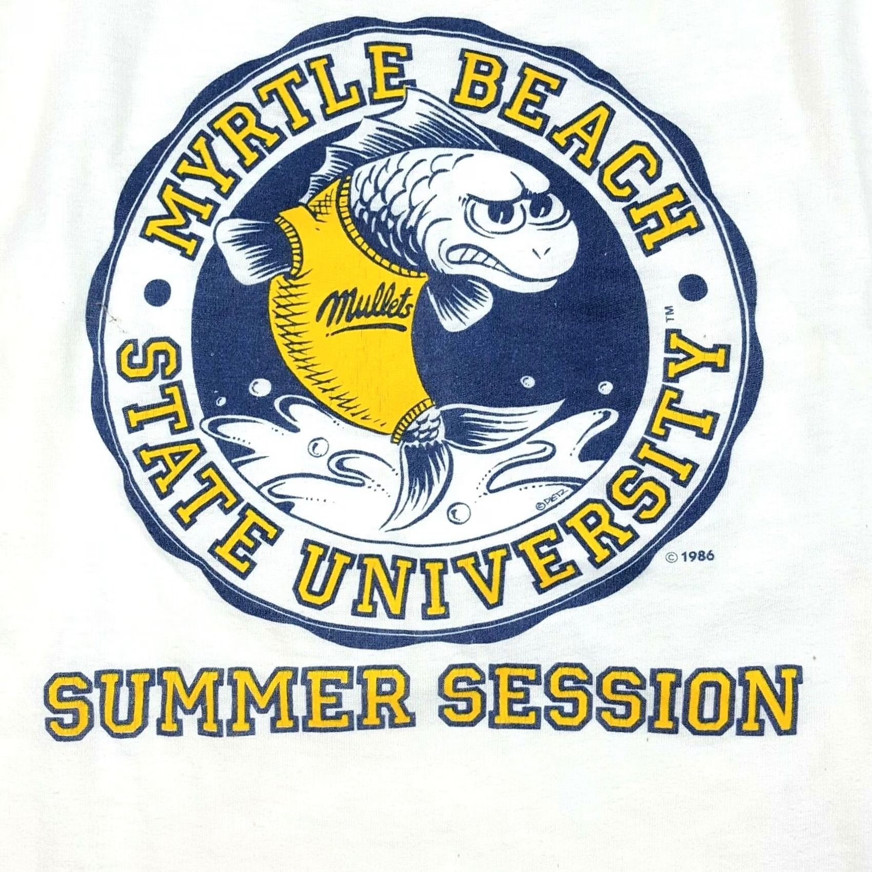 Vintage VINTAGE Myrtle Beach Mullets Men's Size M University College Tank Top T Shirt Size US M / EU 48-50 / 2 - 2 Thumbnail