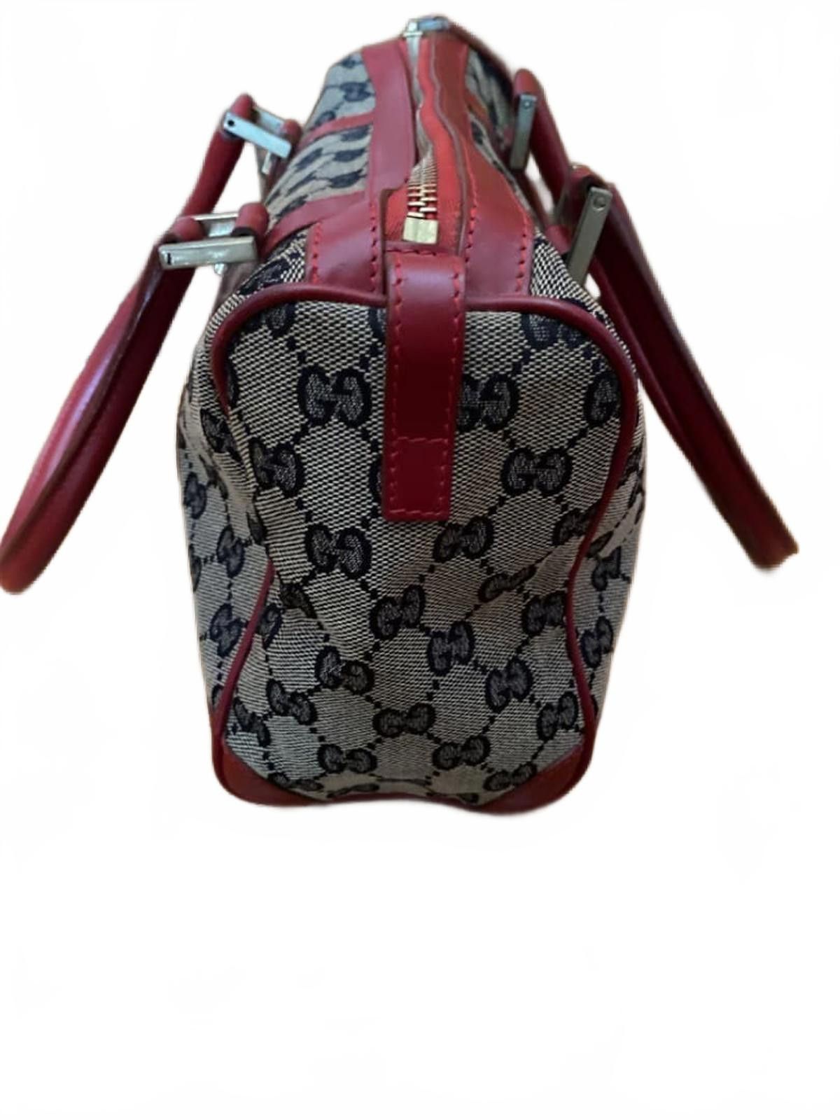 Gucci Gucci - Monogram Canvas and Red Leather Handbag Size ONE SIZE - 4 Thumbnail