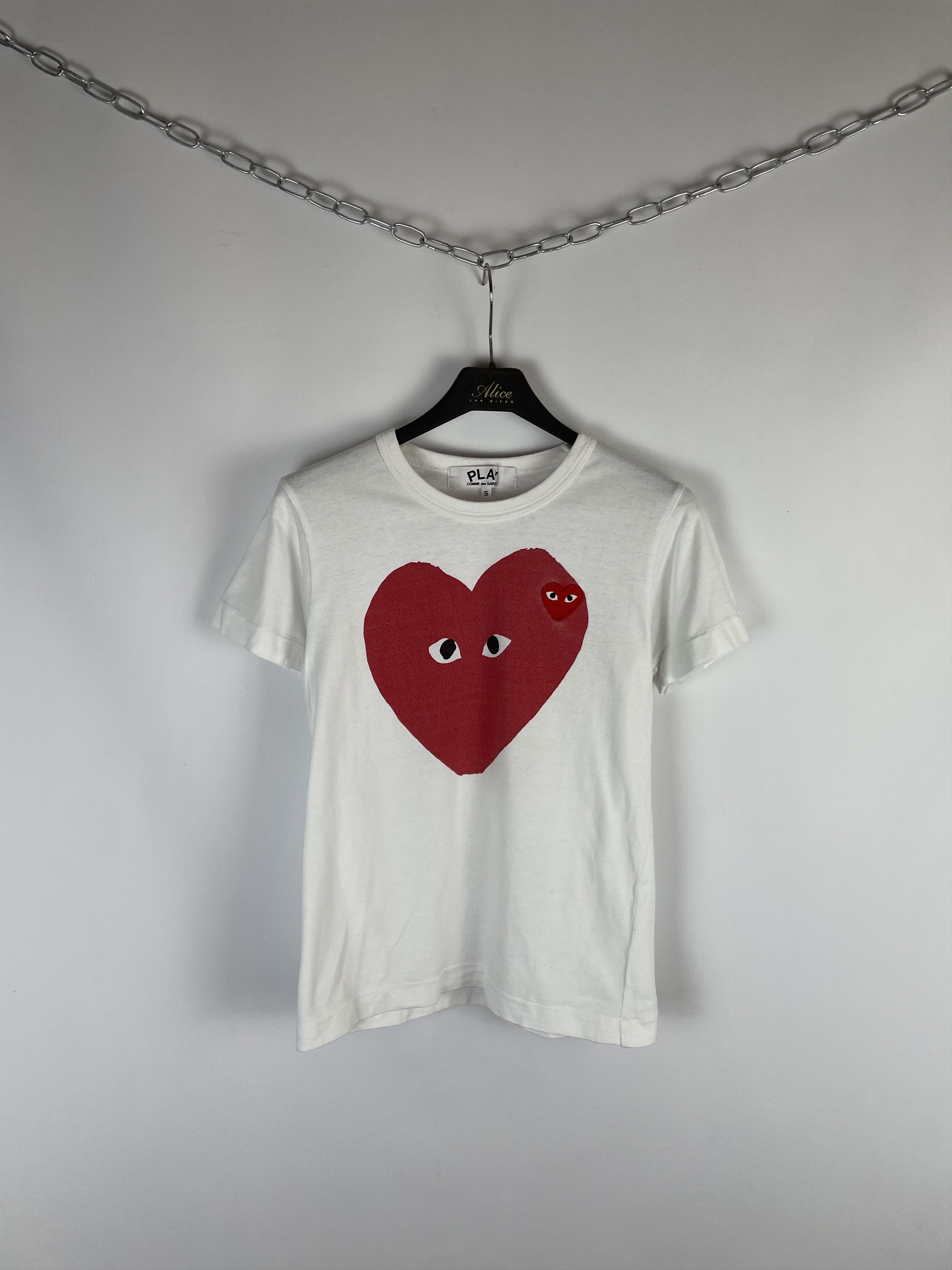 Comme des Garcons Play Comme des Garçons tee logo hearts Size S / US 4 / IT 40 - 1 Thumbnail