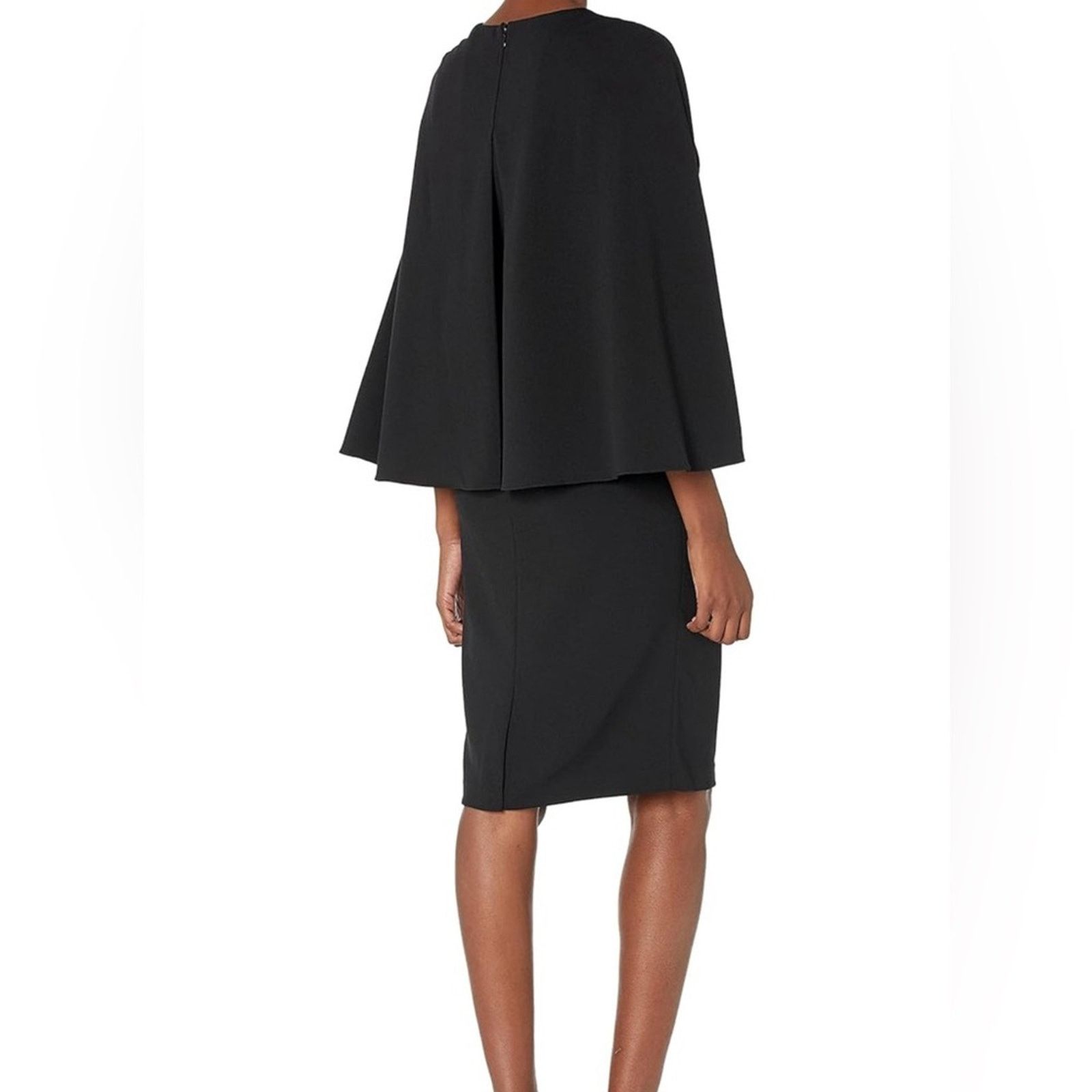 Adrianna Papell Adrianna Papell KNIT CREPE MIDI CAPE DRESS Dress classic Size S / US 4 / IT 40 - 2 Thumbnail