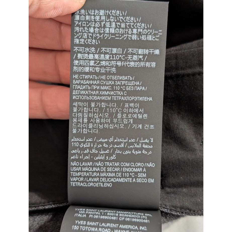 Saint Laurent Paris o1rshd1 Tailleur Rayure Brossee Pant in Gris Anthr Size US 32 / EU 48 - 20 Thumbnail