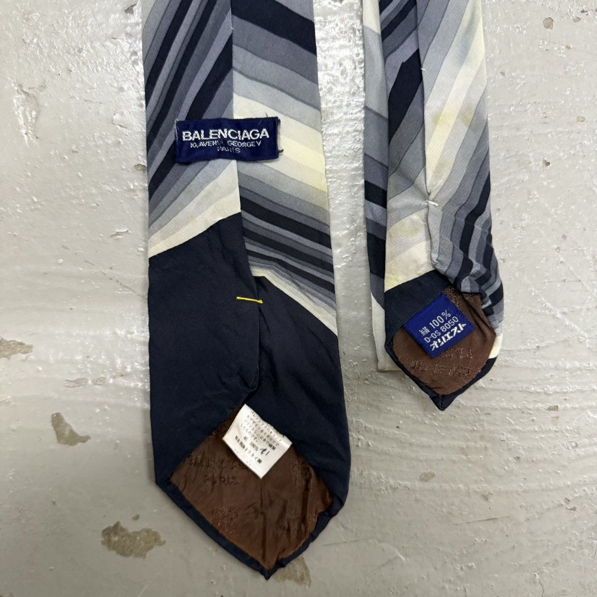 Balenciaga Balenciaga 1970's Era Silk Neck Tie Size ONE SIZE - 2 Thumbnail