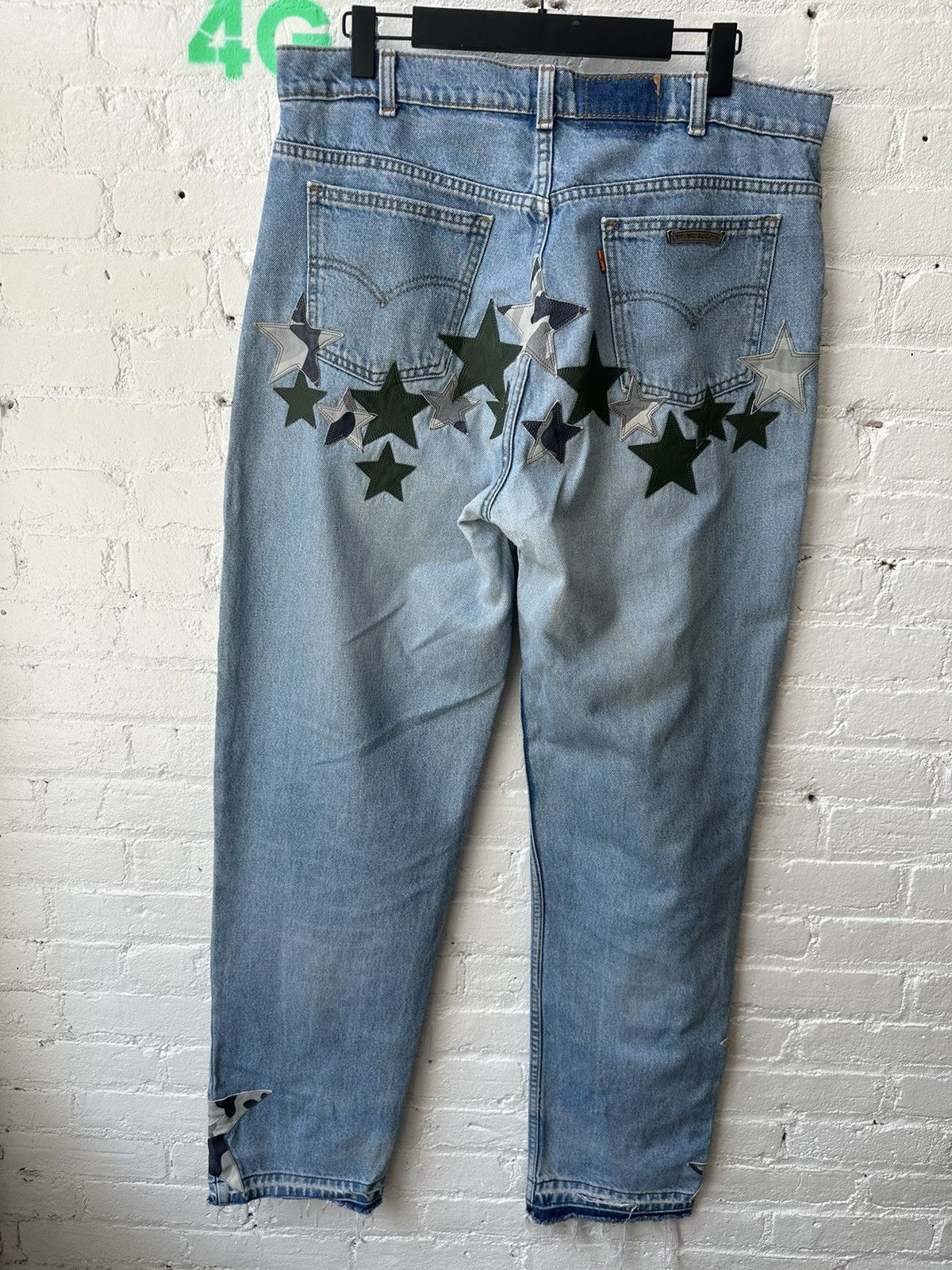 Chrome Hearts × Levi's Chrome Hearts 1 of 1 CAMO STAR SILVER PATCH JEANS 36 38 Size US 36 / EU 52 - 9 Thumbnail