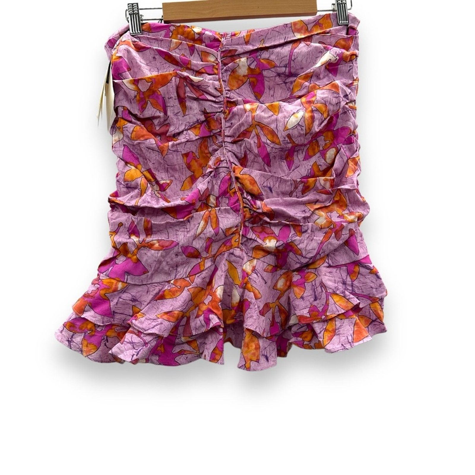 Isabel Marant Isabel Marant Jupe Milendi Pink Floral Ruched Mini Skirt Size 30" / US 8 / IT 44 - 5 Thumbnail