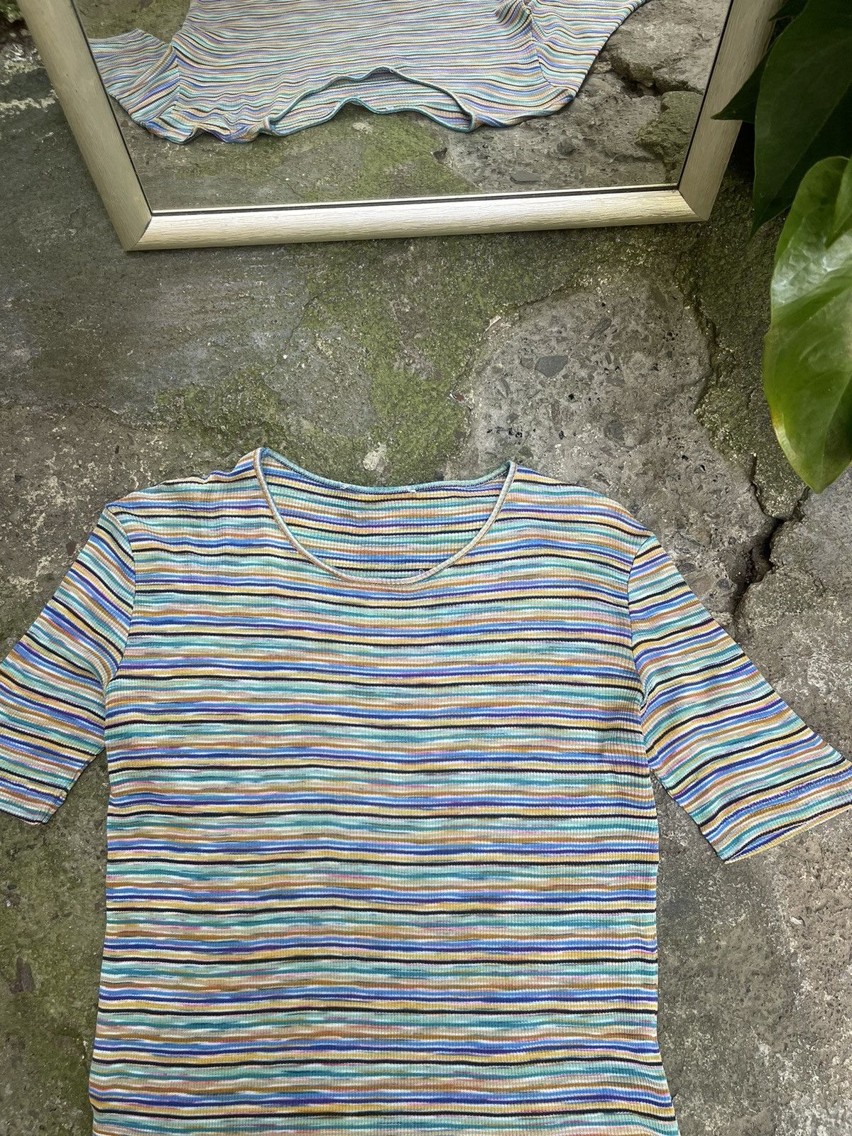 Missoni Vintage 00’s Missoni Sport T-Shirt Multicoloured RARE Size S / US 4 / IT 40 - 2 Thumbnail