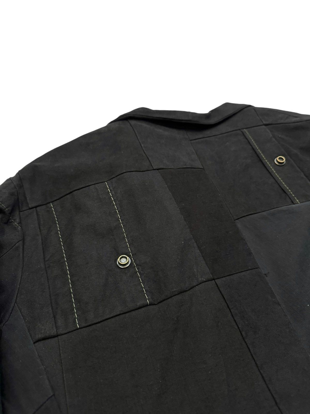 Greg Lauren Sz3 1/1 Black Workwear Tux Ollie Blazer Patchwork Jacket Size US L / EU 52-54 / 3 - 4 Thumbnail