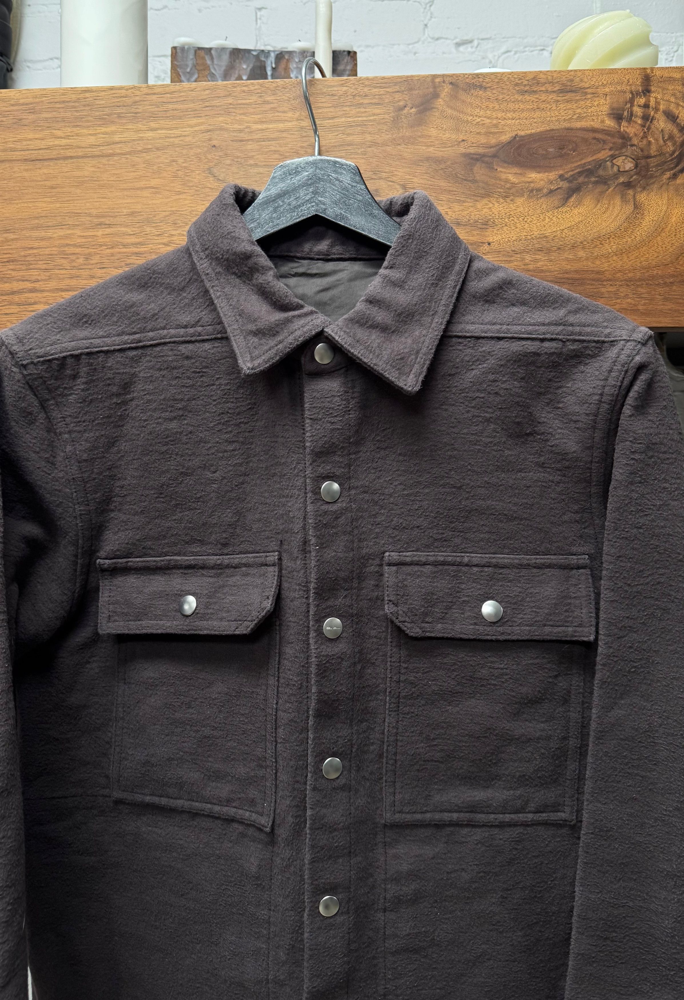 Rick Owens AW2020 Rick Owens ‘Performa’ Brushed Heavy Cotton Work Shirt Size US M / EU 48-50 / 2 - 2 Thumbnail