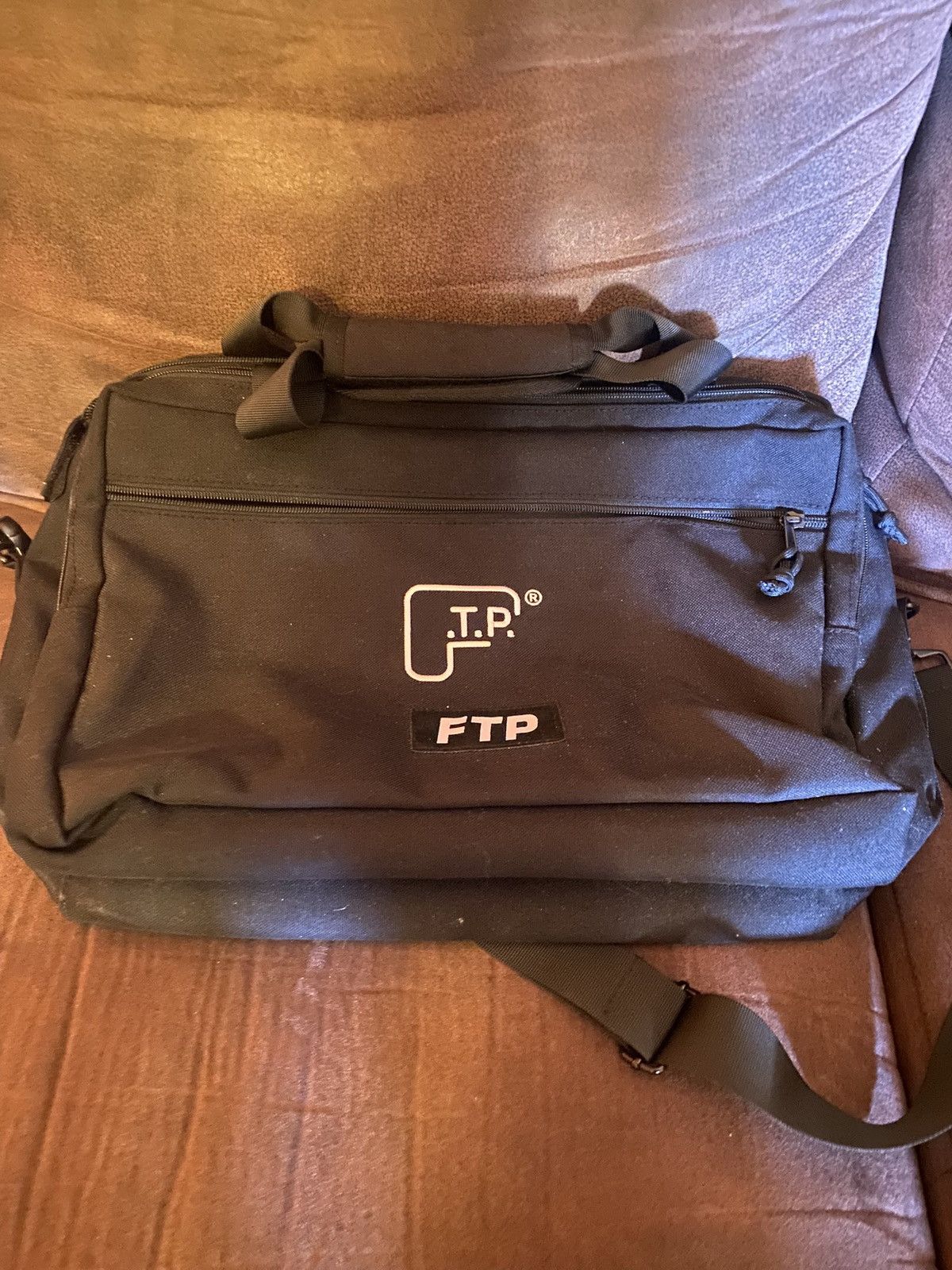 Fuck The Population FTP Gun Logo Laptop Bag | Grailed
