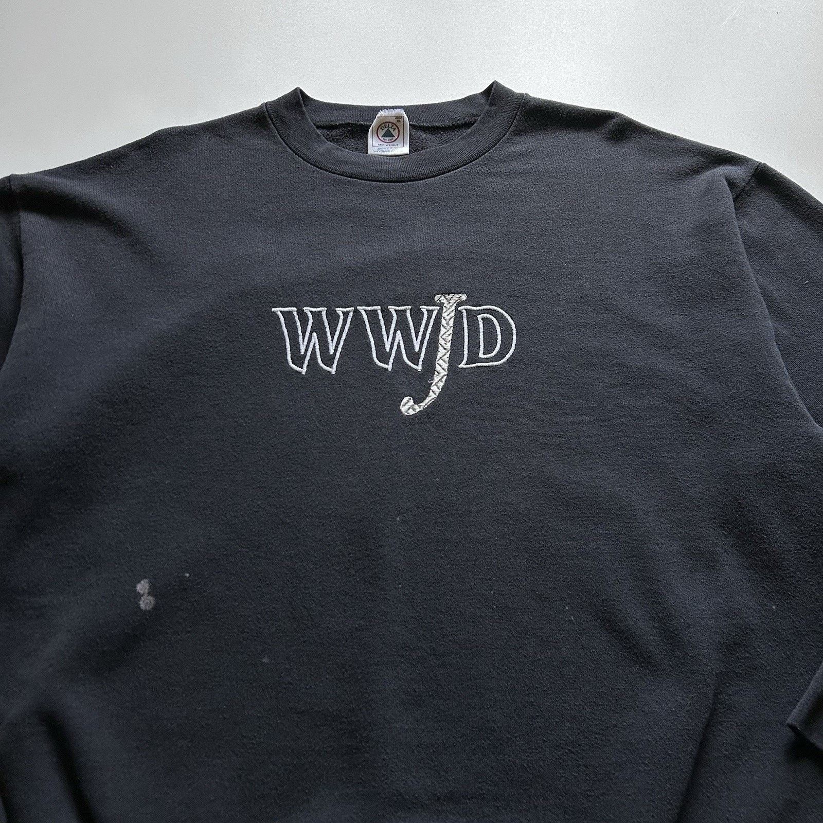Delta Vintage WWJD Crewneck XL 90s What Would Jesus Graphic Faded Size US XL / EU 56 / 4 - 2 Thumbnail