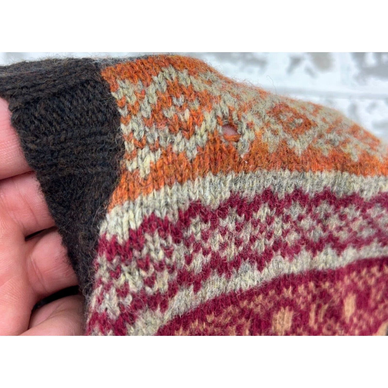 Gap Gap Sweater Men Large Red Fair Isle Knit Pullover Lightweight Wool Chunky-Knit Size US L / EU 52-54 / 3 - 6 Thumbnail