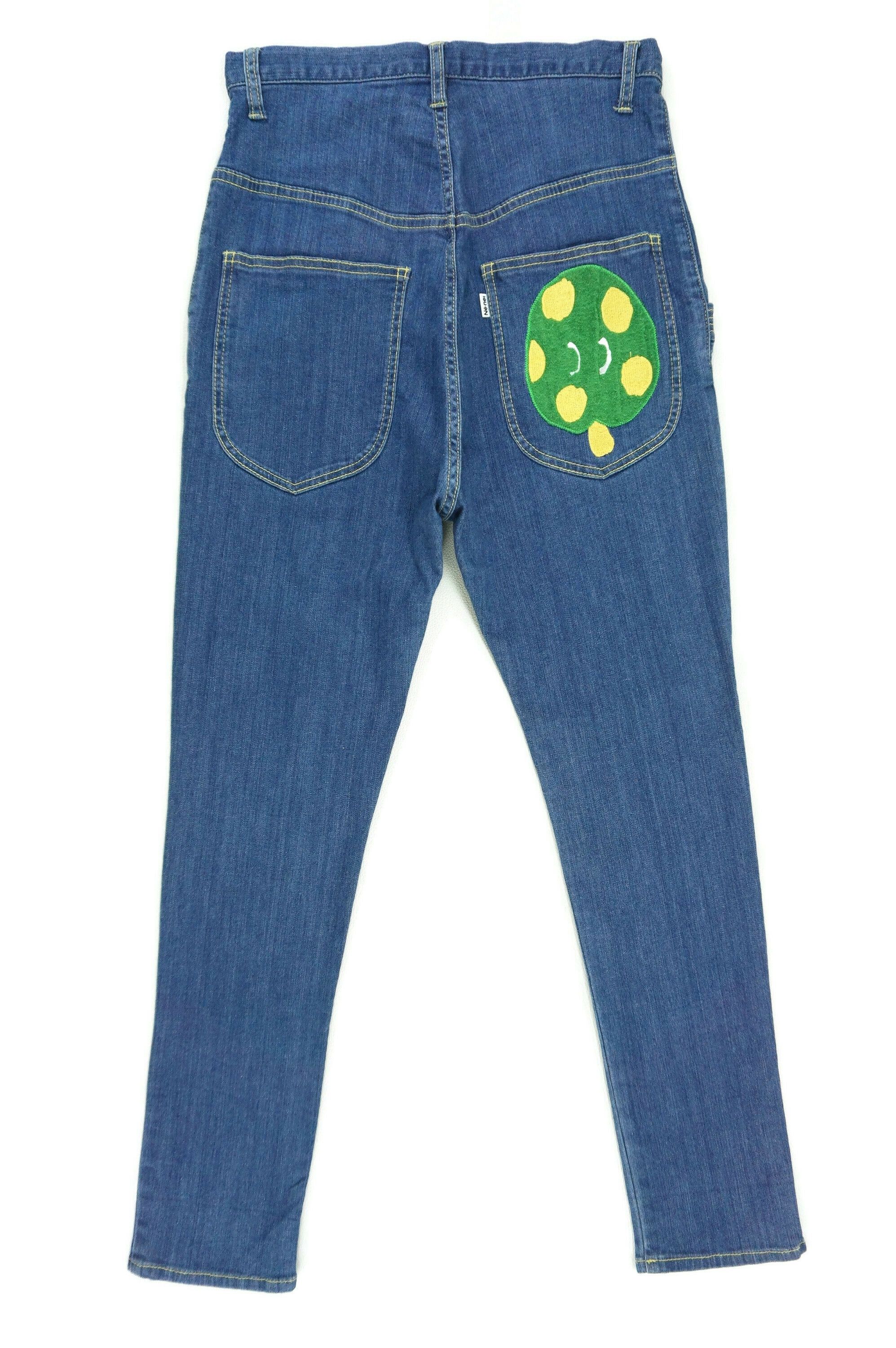 Issey Miyake Ne-net Jeans fit W29xL27 Cropped High-Waisted Mushroom Head Size 26" / US 2 / IT 38 - 1 Thumbnail