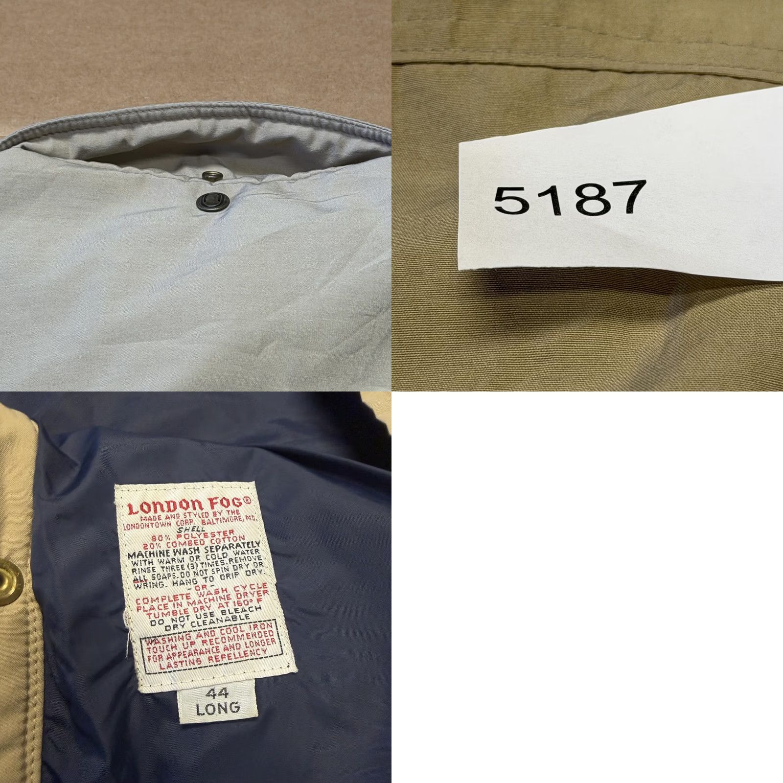 London Fog VINTAGE London Fog Coat Mens 44 Long Beige Rain Mid Length Outdoors Unlimited Coat Size US S / EU 44-46 / 1 - 10 Thumbnail