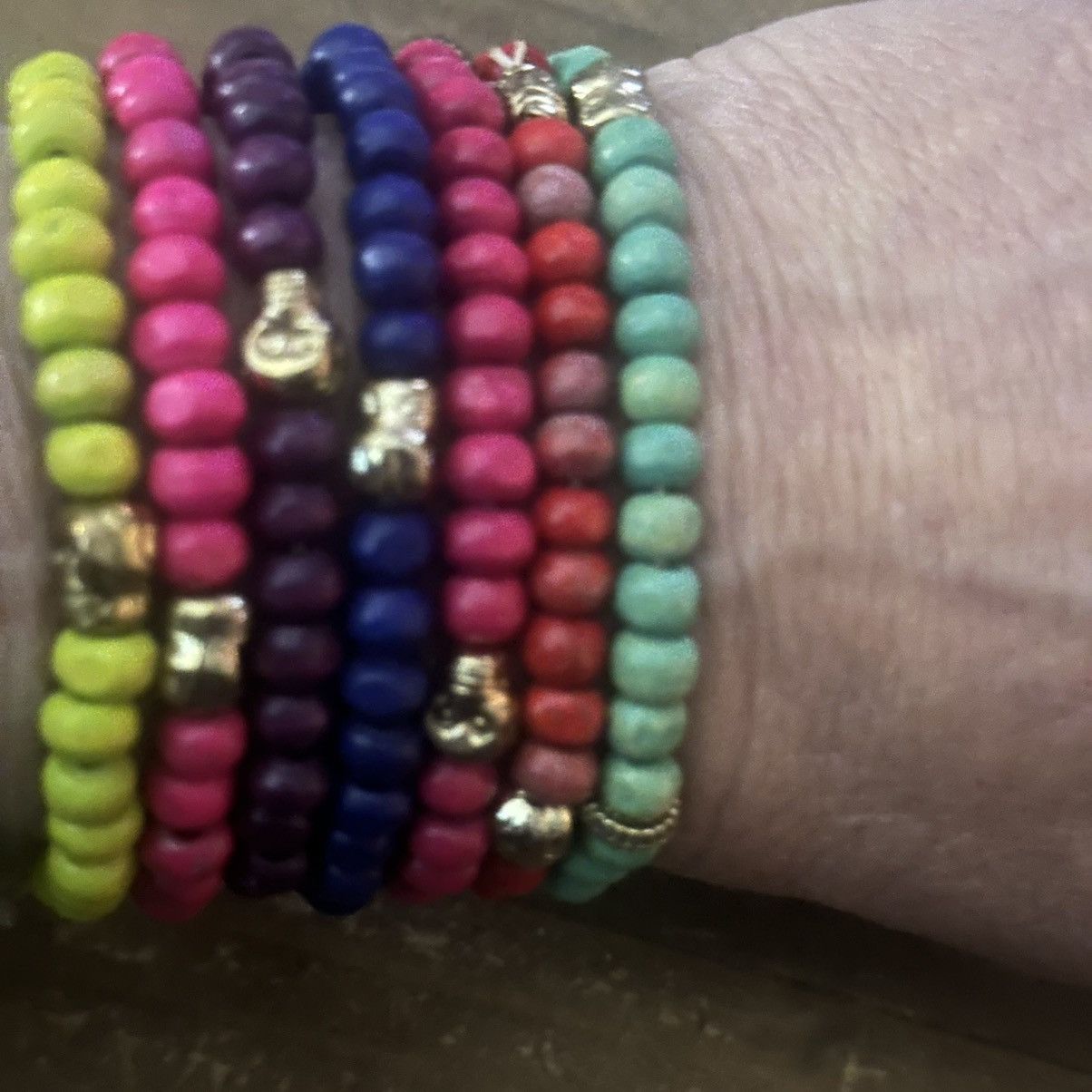 Other Multicolor wooden bead stretch bracelet bundle Size ONE SIZE - 4 Thumbnail
