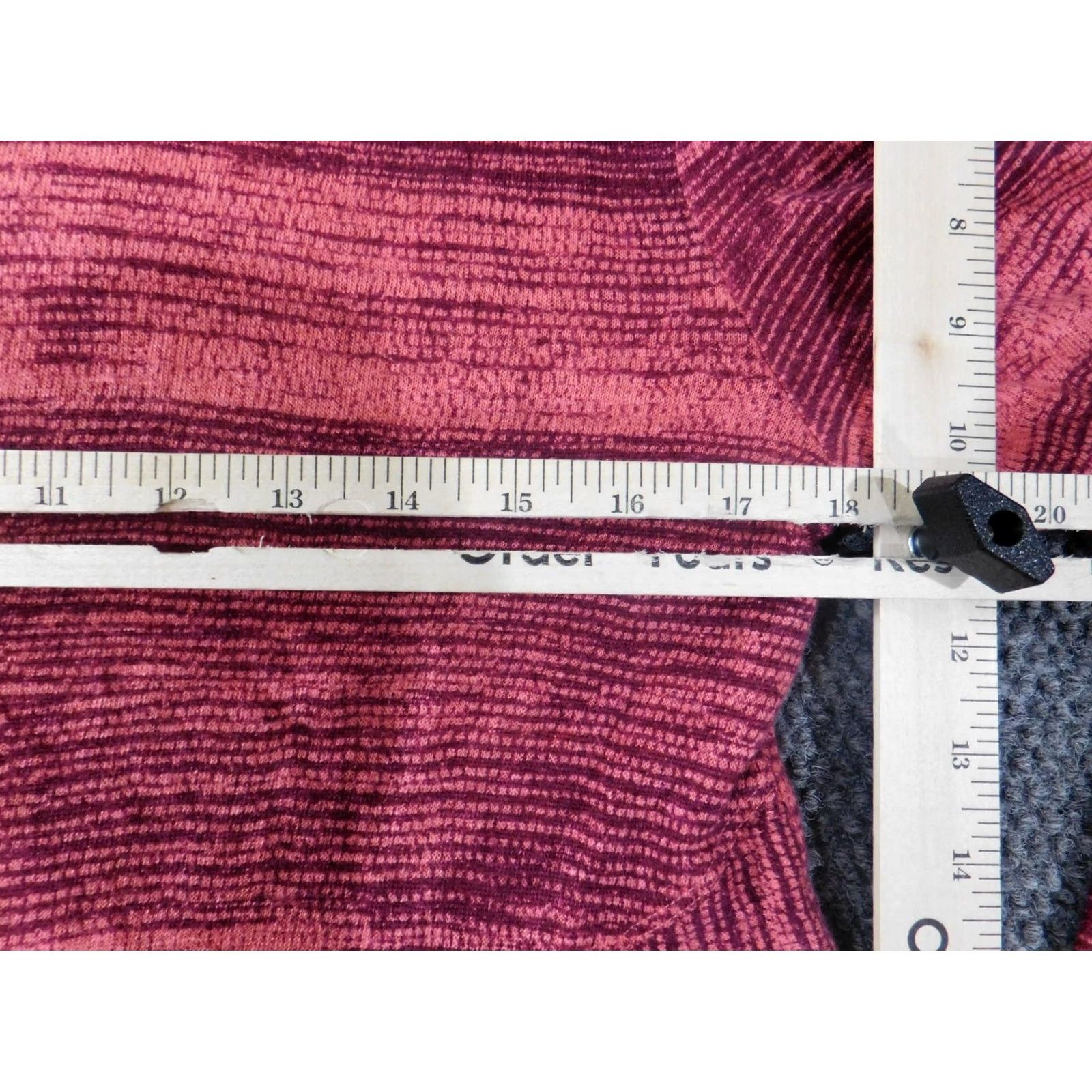 Lucky Brand Lucky Brand Blouse Shirt Womens M Red Geometric Knit Linen Round Neck Pullover Casual Classic Stretch Vintage No Size M / US 6-8 / IT 42-44 - 5 Thumbnail