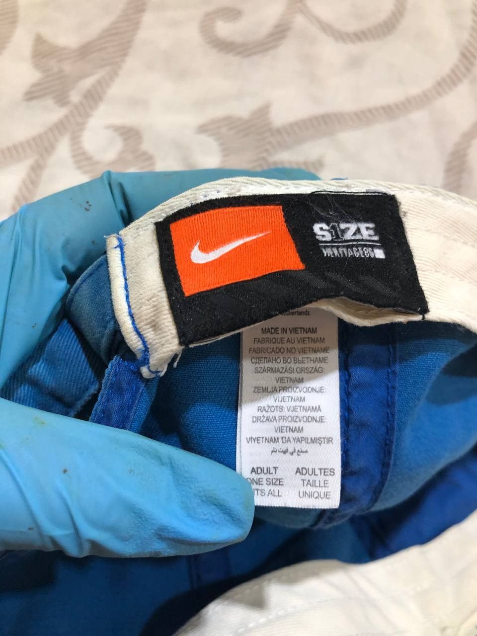 Nike Nike Mini Swoosh Embroidered Blue Dad Cap Hat Size ONE SIZE - 8 Thumbnail