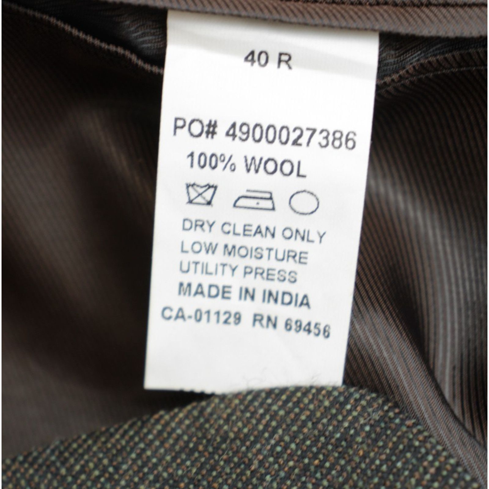 Calvin Klein Calvin Klien Blazer Mens 40R Eyesbird 100% Wool 2 Buttons Size 40R - 5 Thumbnail