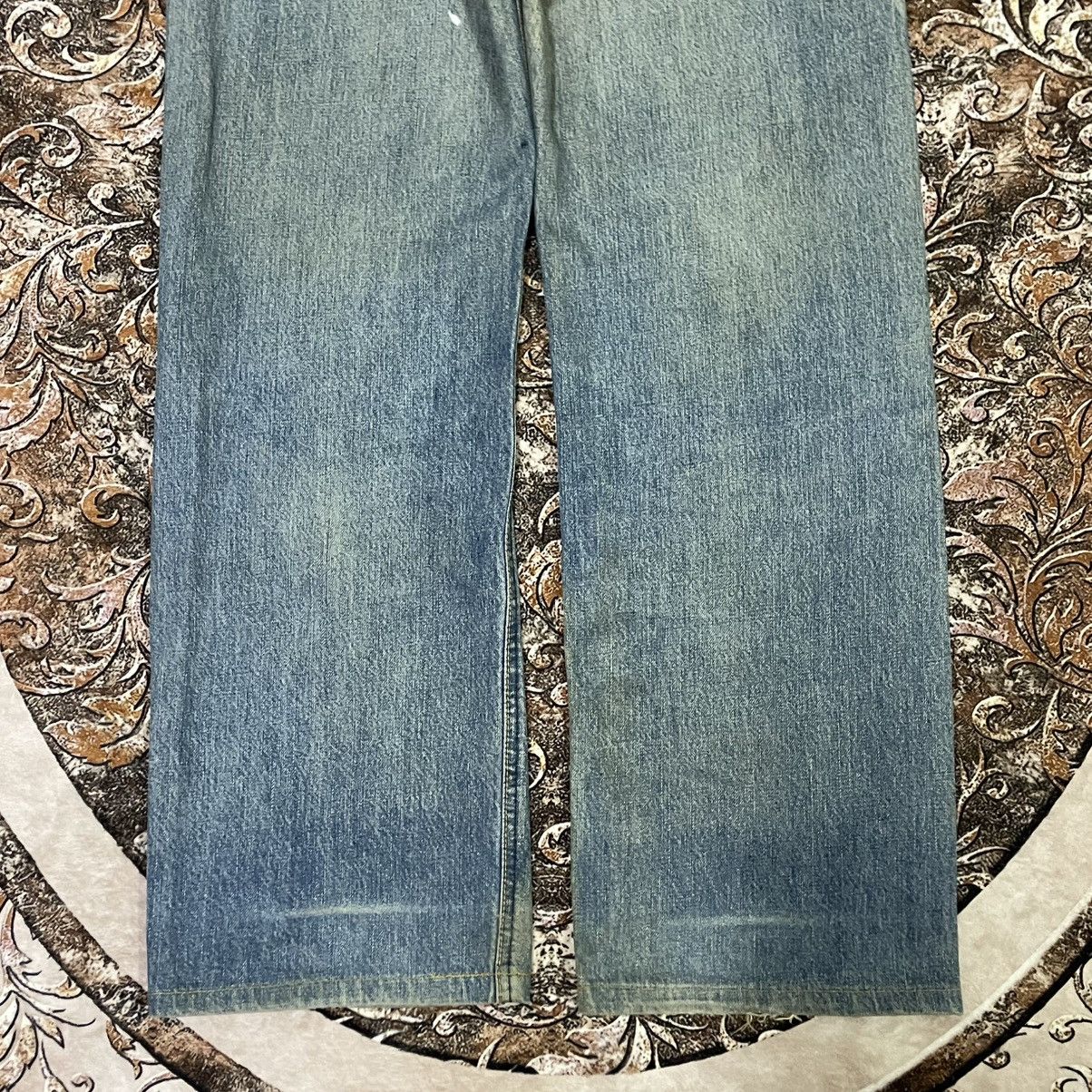 Lee 🔥Vintage Lee Riders Washed Ripped Distress Selvedge Jeans Size US 31 - 6 Thumbnail
