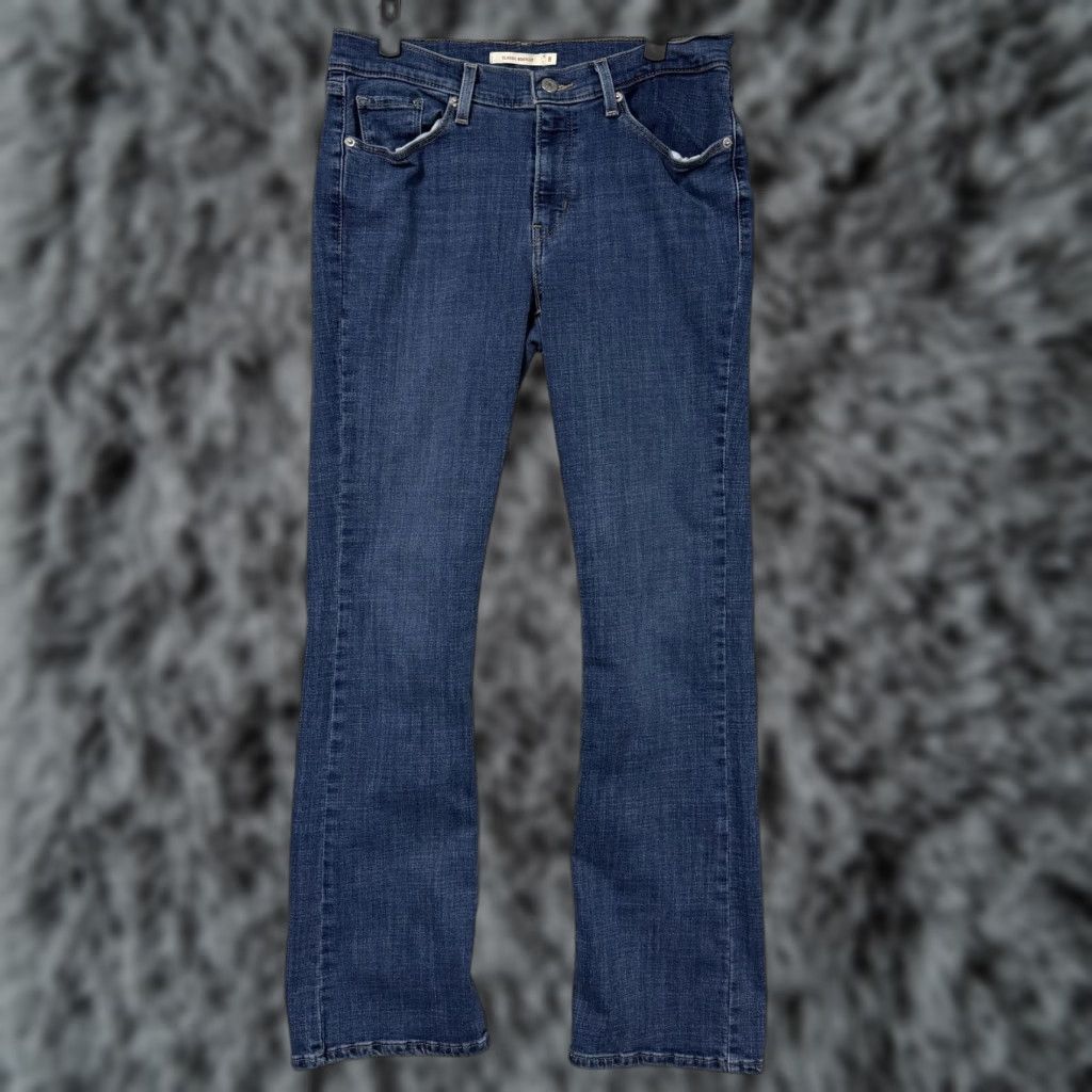 Levi's Levi’s Classic Bootcut Jeans Womens 8 Dark Wash Blue Stretch Denim Mid Rise Jeans Women Size 40" / US 18 - 1 Thumbnail
