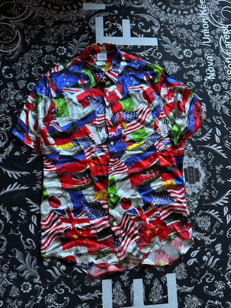 Vetements VETEMENTS Flag Imprint Bulletproof Shirt Size US S / EU 44-46 / 1 - 1 Thumbnail