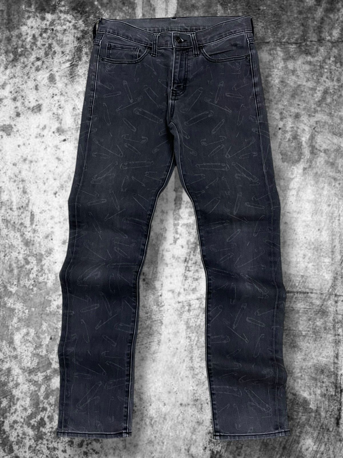 Japanese Brand Vintage 90’s Japan Designer Semantic Safety Pin Punk Denim Size US 29 - 1 Thumbnail