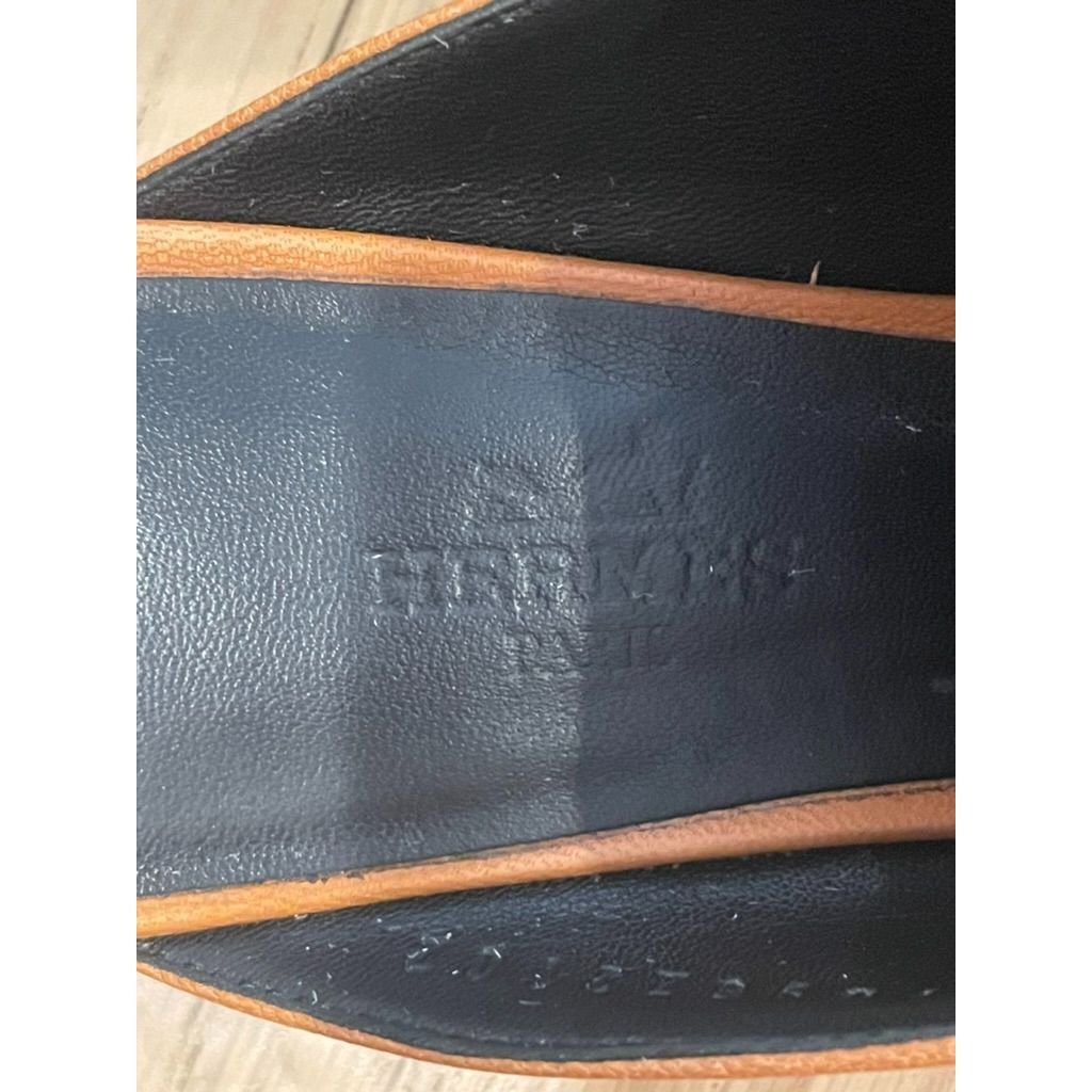 Hermes Hermès Womens Tan Leather Fringe Detail Mules With Dust Bags Size US 5 / IT 35 - 10 Thumbnail