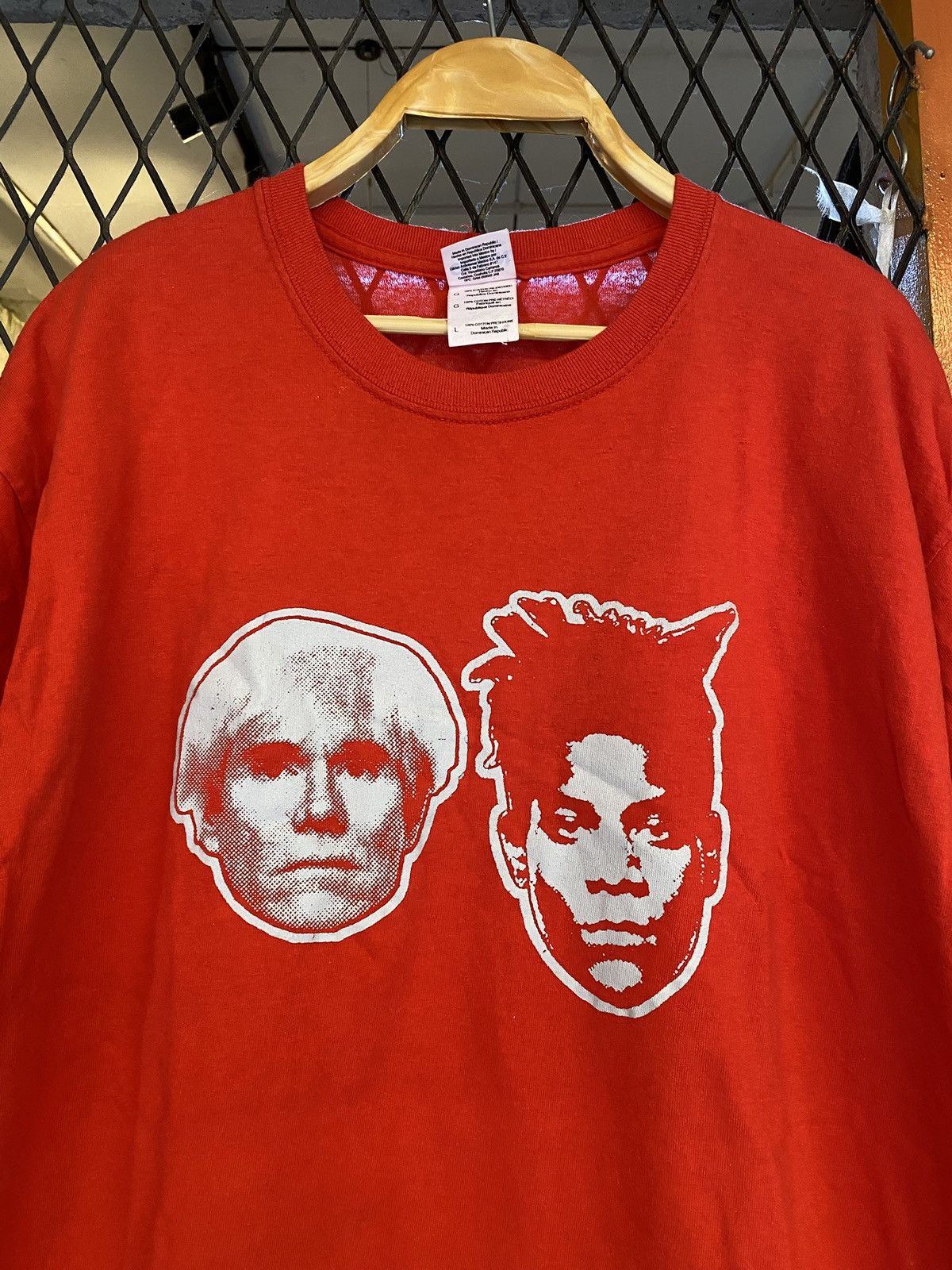 Rare Andy Warhol And Jean Michel Basquiat Graphic T shirt