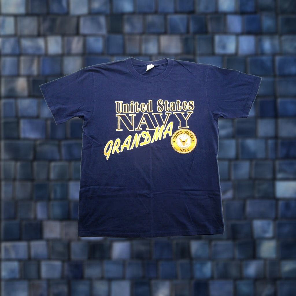 Soffe VINTAGE 90s MJ Soffe US Navy Grandma Blue Graphic T-Shirt Size L USA Made Size US L / EU 52-54 / 3 - 1 Thumbnail