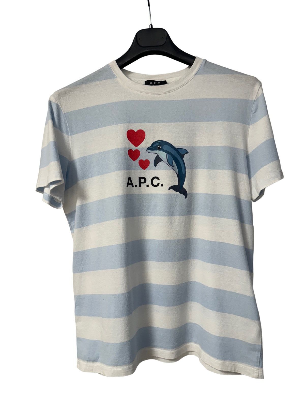 A.P.C. A.P.C. Simon Dolphin Logo Stripe Tee Size US XS / EU 42 / 0 - 1 Thumbnail