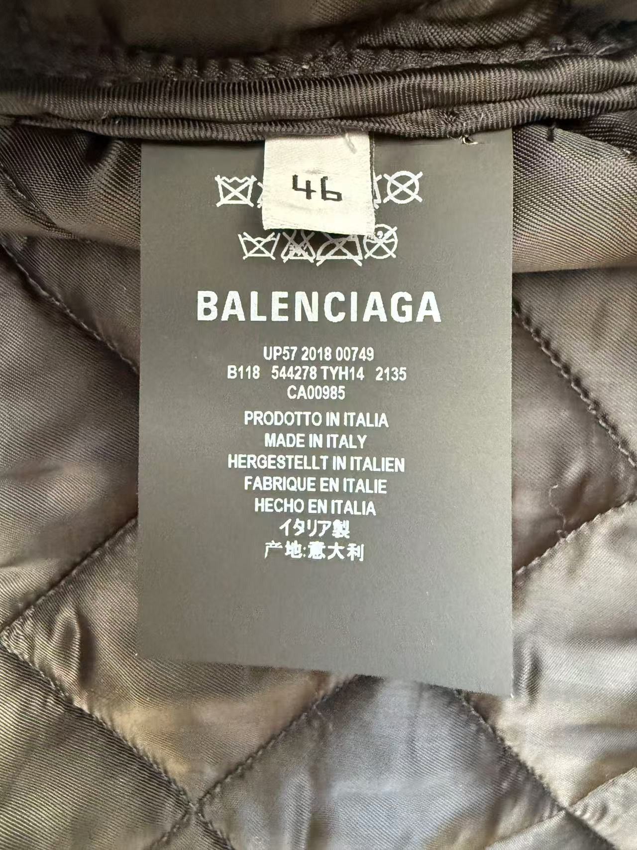 Balenciaga Sz 46 Balenciaga 18AW oversized leather double layers jack Size US S / EU 44-46 / 1 - 7 Thumbnail