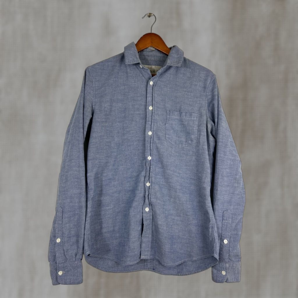 Vintage Joes Jeans "The Shirt" Cotton Utility Button-Front Shirt Unisex Blue Medium Relaxed Size M Mens Shirt Size US M / EU 48-50 / 2 - 1 Thumbnail