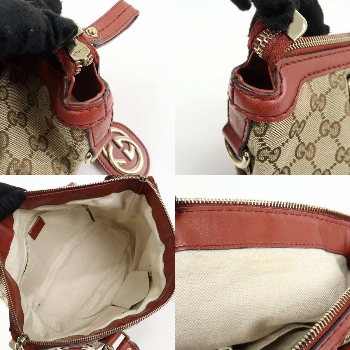 Gucci Gucci Interlocking G GG Supreme Satchel Tan Size ONE SIZE - 7 Thumbnail