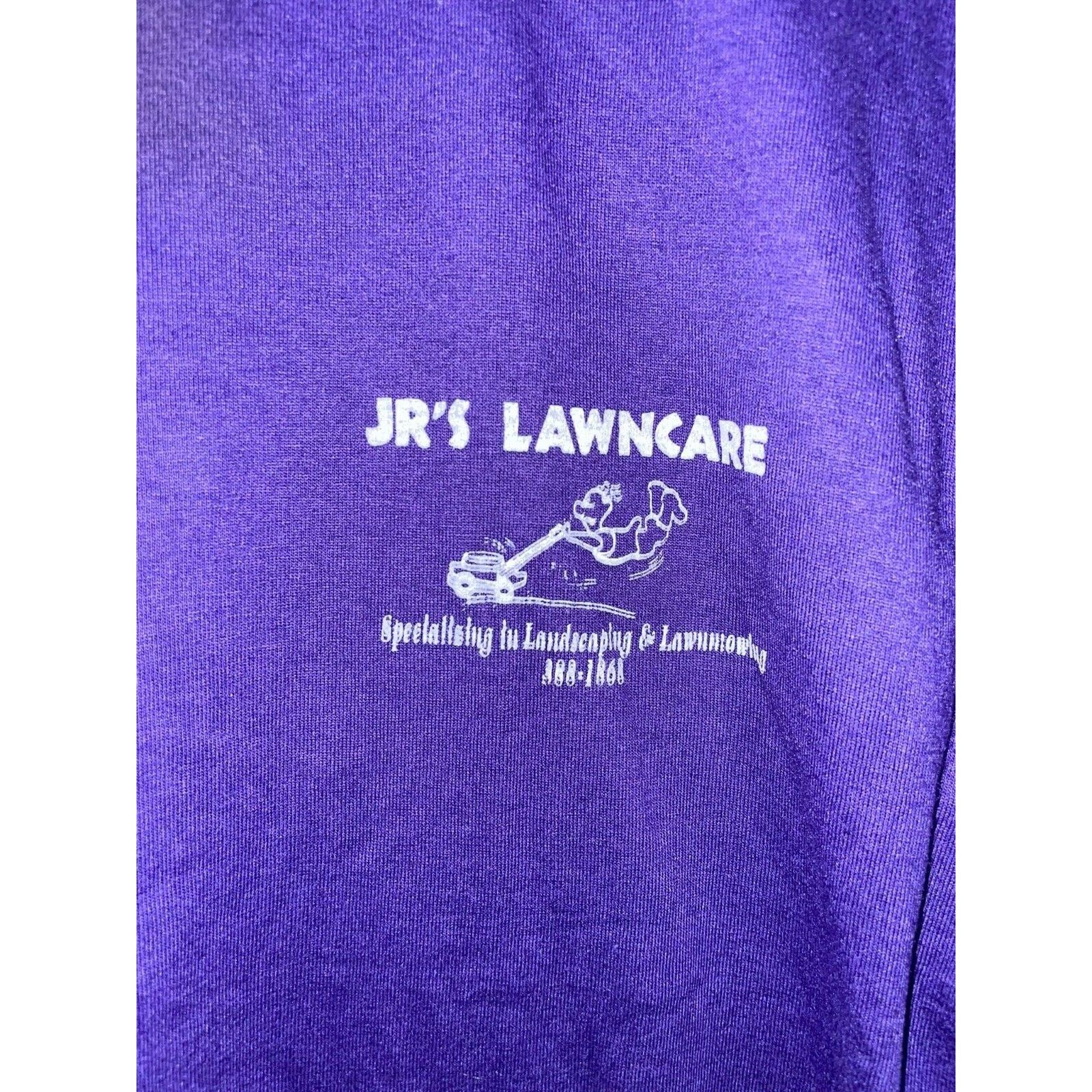 Jerzees Vintage Lawnmowing Shirt Jr's Lawncare Landscaping Tee 90s Size US L / EU 52-54 / 3 - 2 Thumbnail