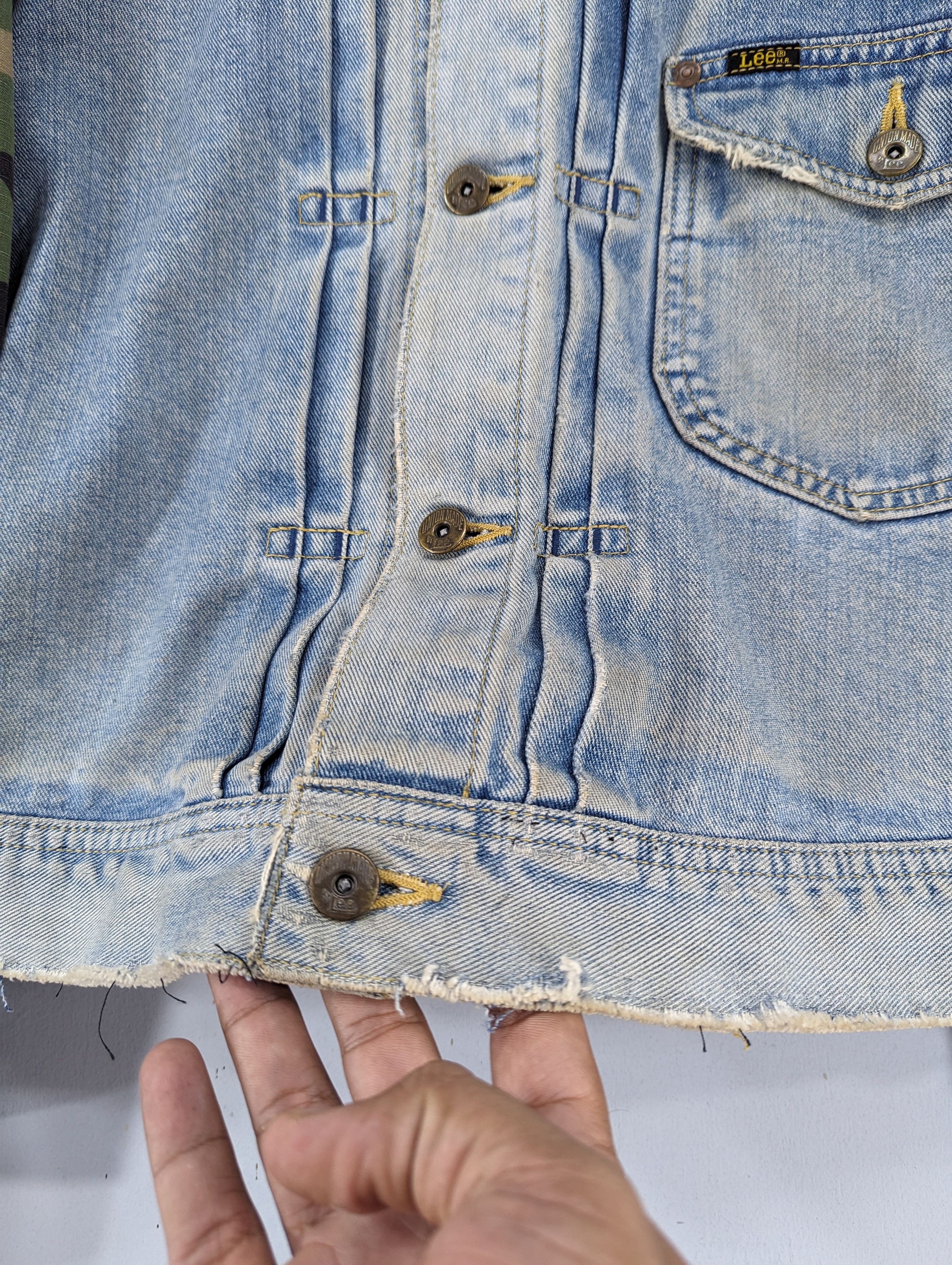 Lee 🔥1 Of 1 Custom Lee X Army Sleeve Denim Jacket Distressed Size US M / EU 48-50 / 2 - 6 Thumbnail