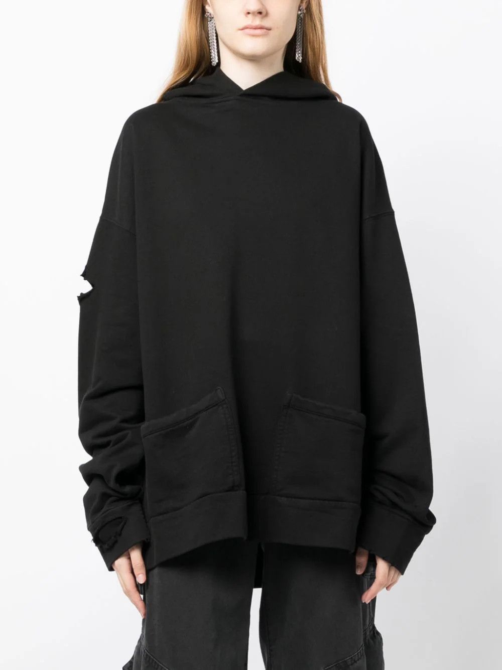 WE11DONE o1mris0824 Vintage Pocke Hoodie in Black Size US L / EU 52-54 / 3 - 6 Thumbnail