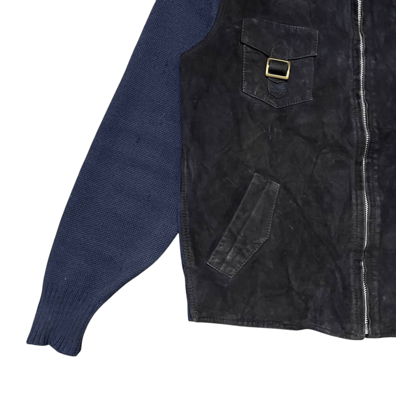 MacGregor Vintage Mcgregor Knitted Leather Jacket Size US L / EU 52-54 / 3 - 3 Thumbnail