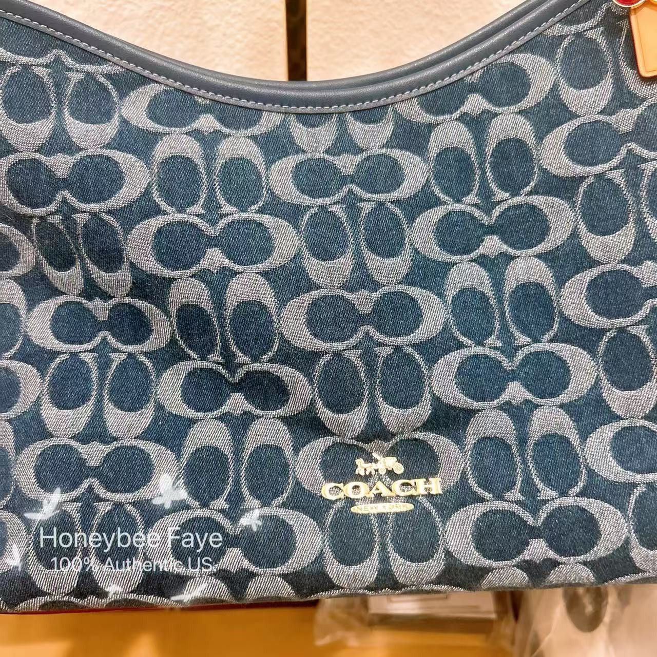 Coach Laurel Shoulder Bag In Signature Denim CY702 Size ONE SIZE - 4 Thumbnail