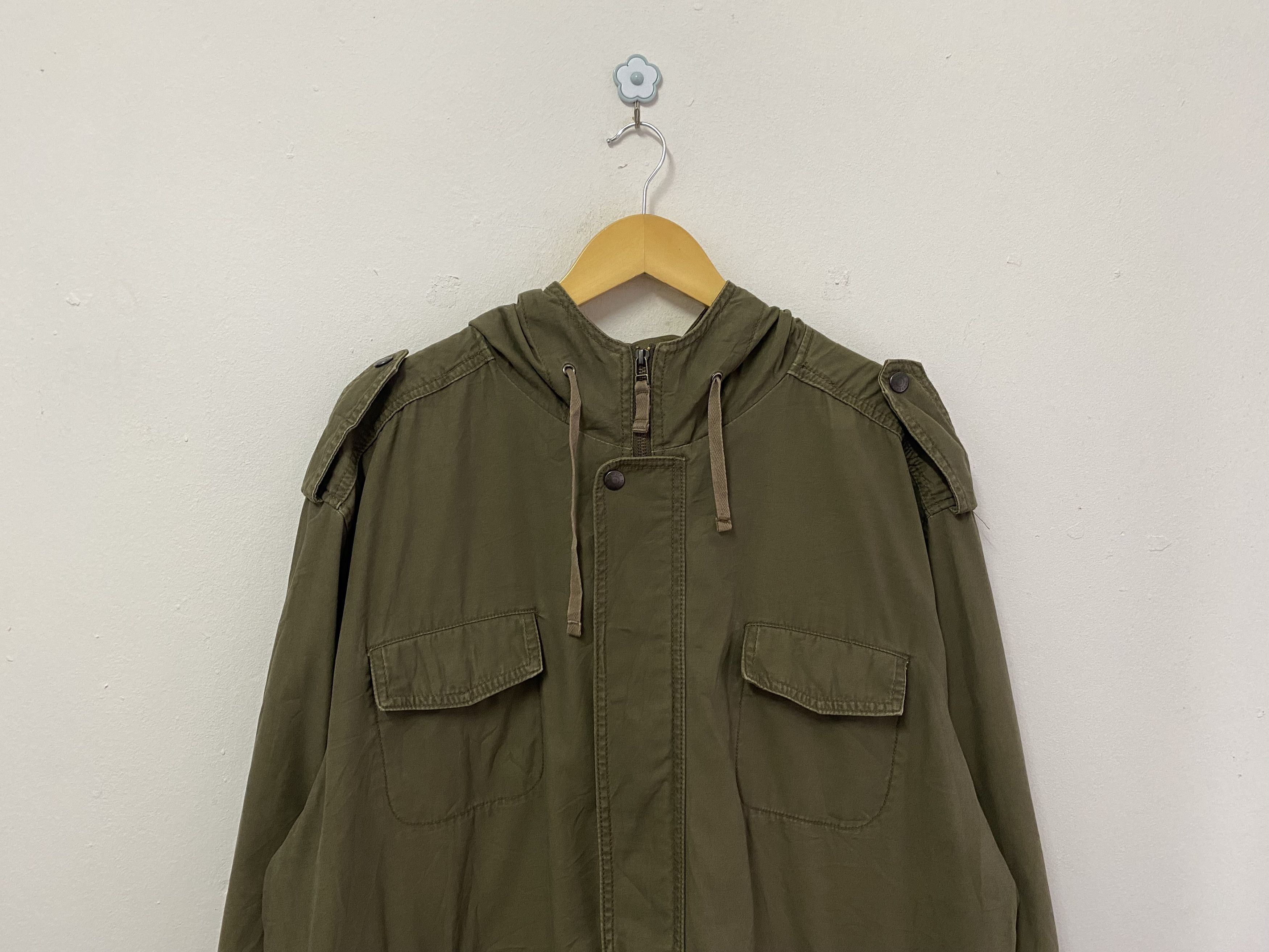 Converse Vintage Converse Military Style Oversized Hoodie Jacket Size US XXL / EU 58 / 5 - 3 Thumbnail