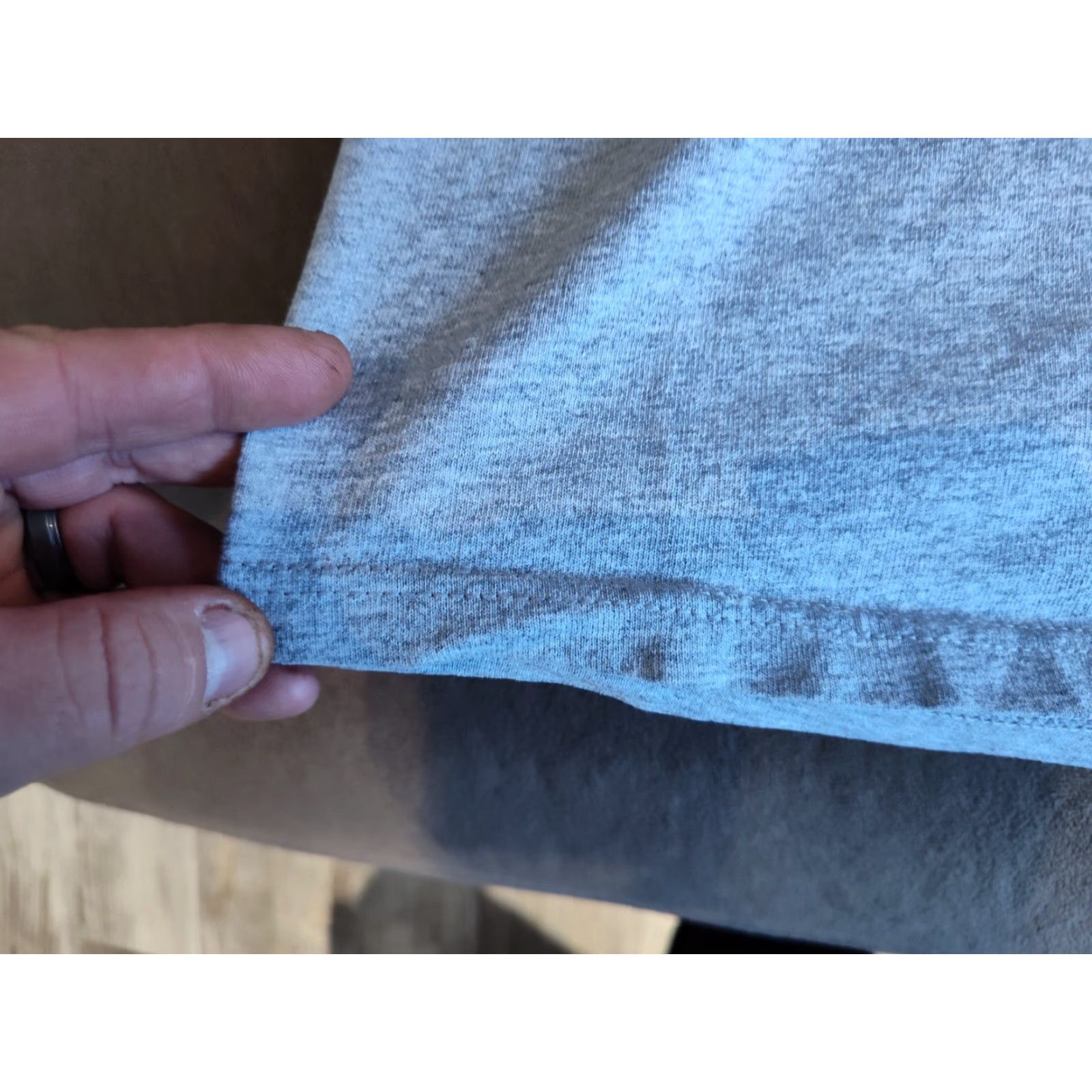 Vintage VINTAGE American Vintage Zubaz T-Shirt Category: T-Shirt Adult L Gray 90s Logo Mens Size US L / EU 52-54 / 3 - 3 Thumbnail