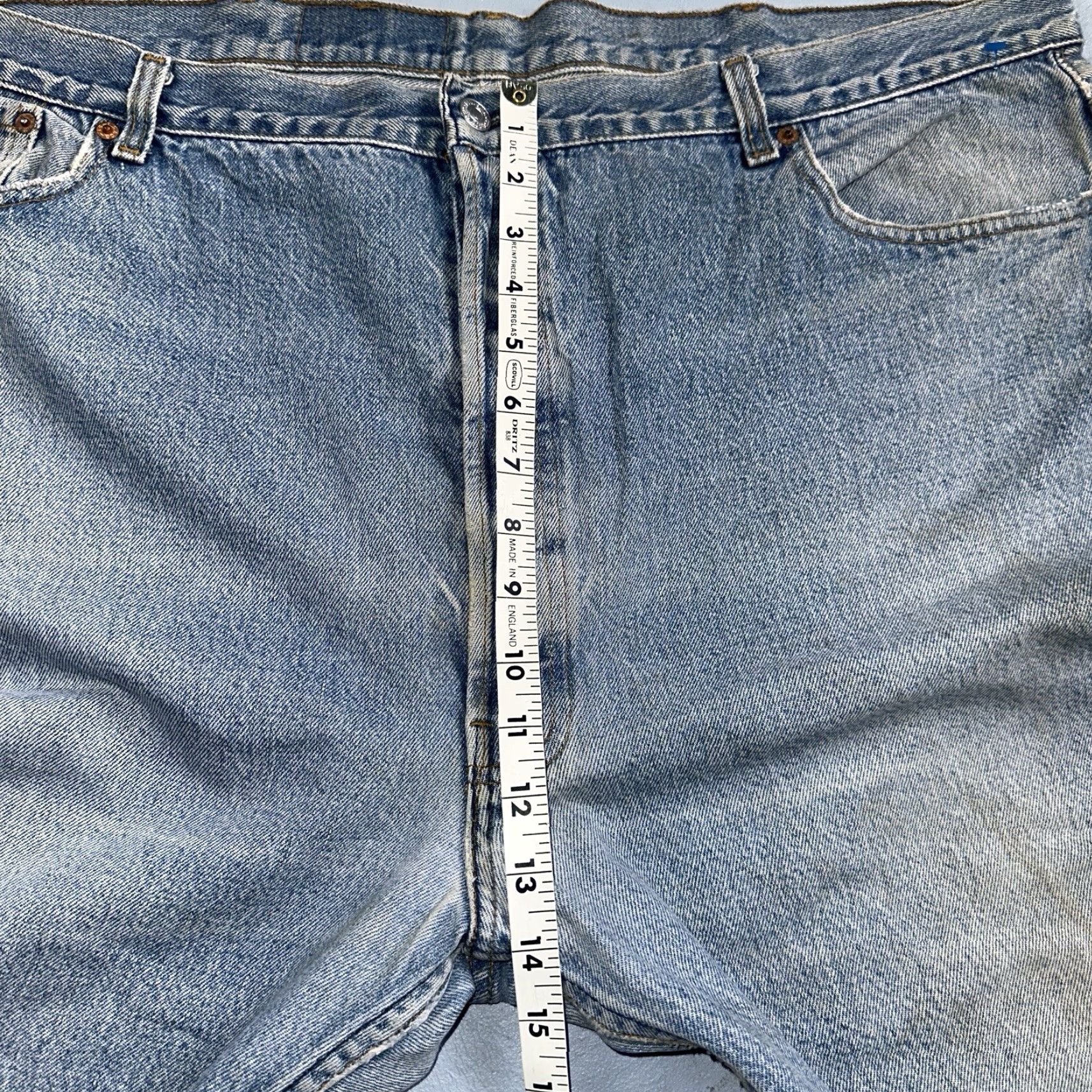 Levi's VINTAGE Levi's 501 Jeans Straight 90s 48x34 Light Blue Mens Regular Denim Cotton 501 Series 90s Theme Classic Fit Jeans Official Size US 32 / EU 48 - 5 Thumbnail