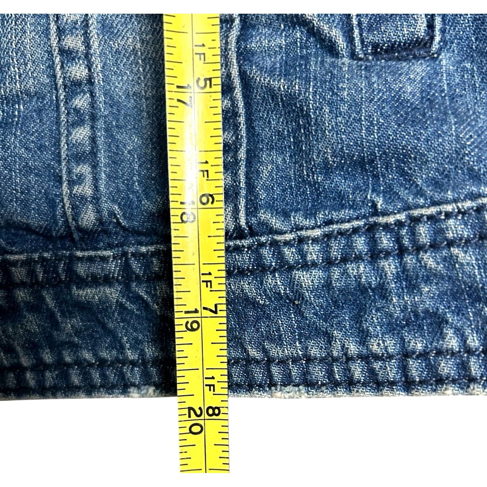 Vintage VINTAGE Anchor Blue Women's Jacket Jeans Button Up Size Small Long Sleeve 90s Casual Size S / US 4 / IT 40 - 7 Thumbnail