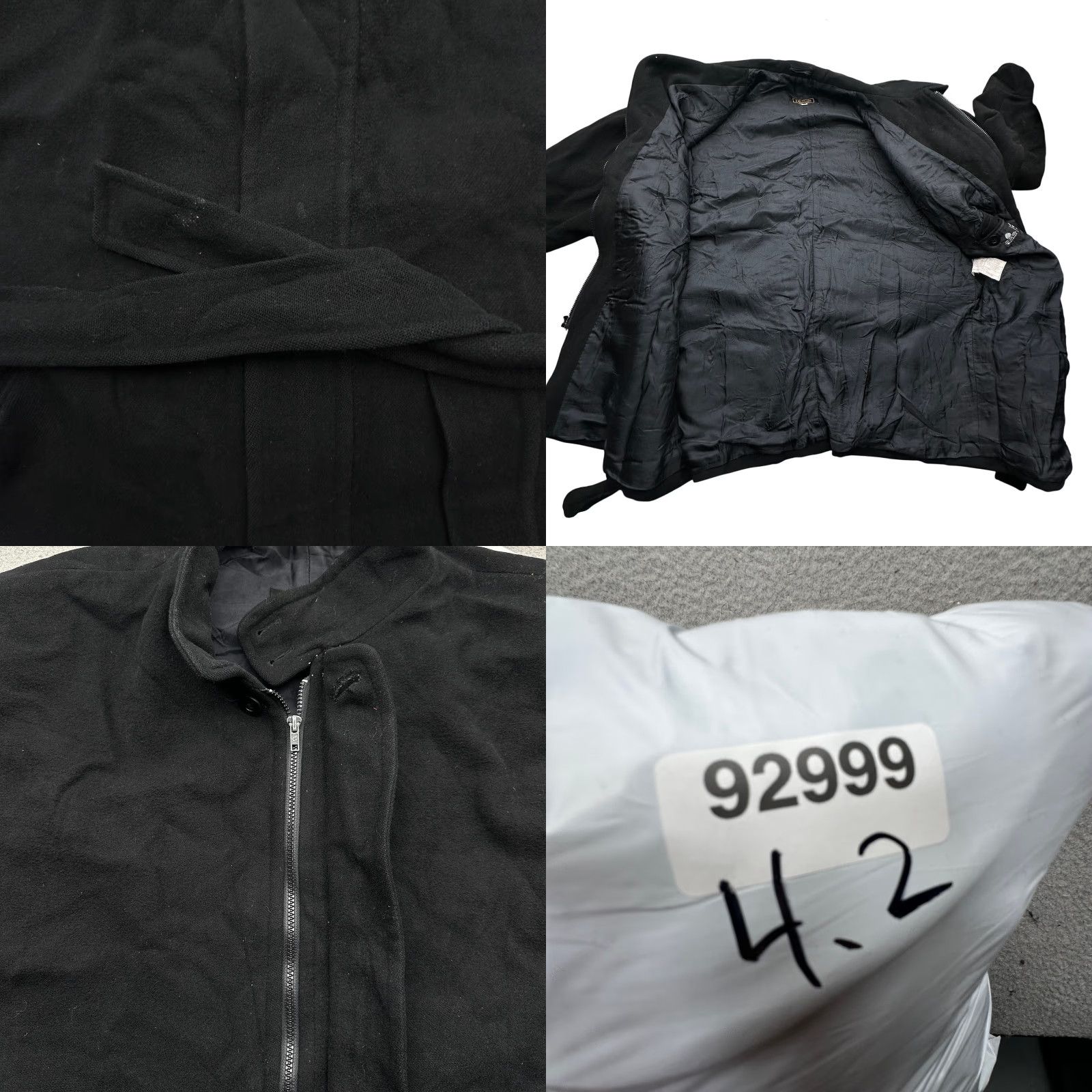 Vintage VINTAGE Bachrach Wool Coat Overcoat Mens 2XL Black Button Full Zip Pockets Coat Men Long Wool Solid Fall Winter- Mens Size US XXL / EU 58 / 5 - 9 Thumbnail