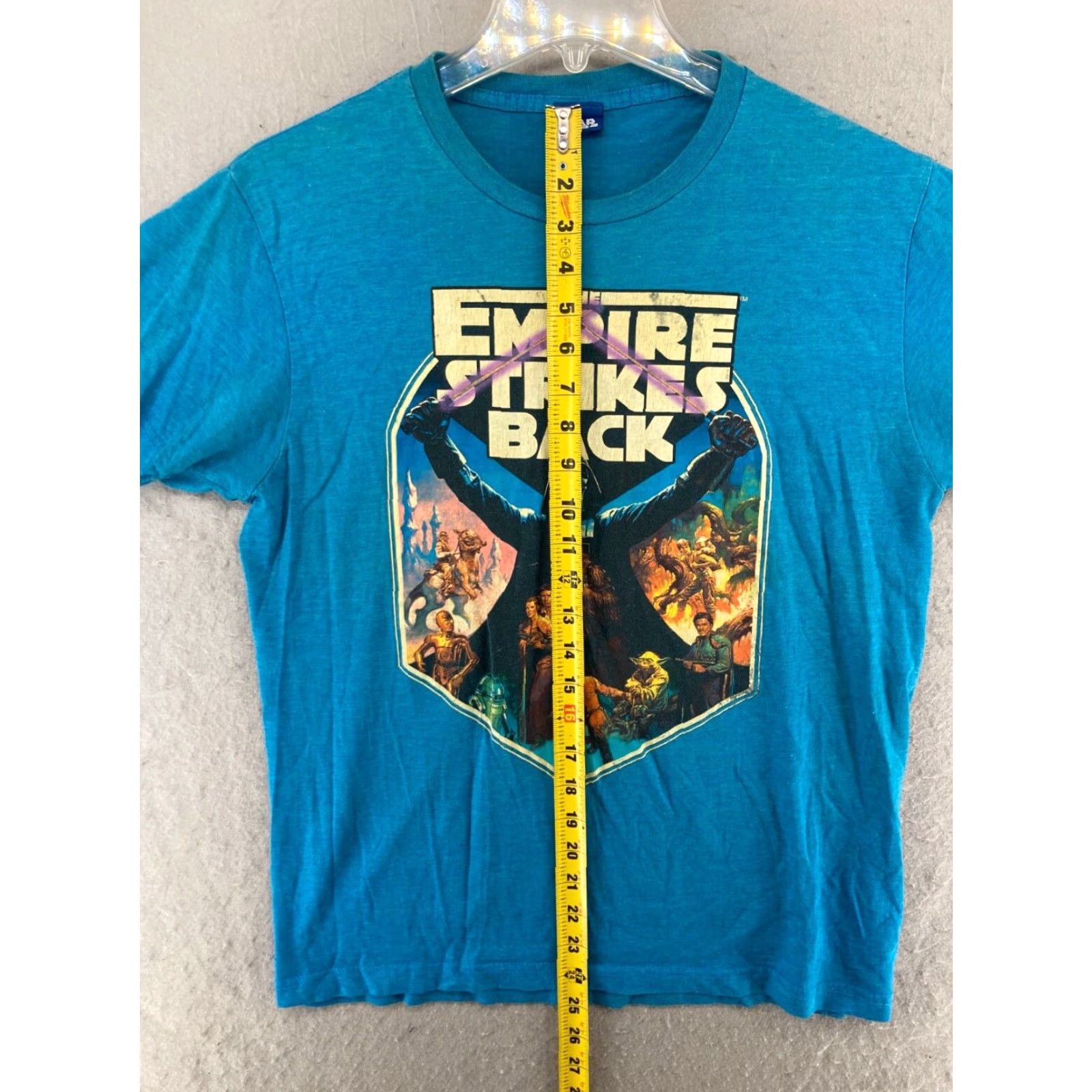 Star Wars Star Wars Star Wars Mens TShirt M Blue Empire Strikes Back Darth Vader Shirt Adult Medium Blue Darth Vader Size US M / EU 48-50 / 2 - 3 Thumbnail